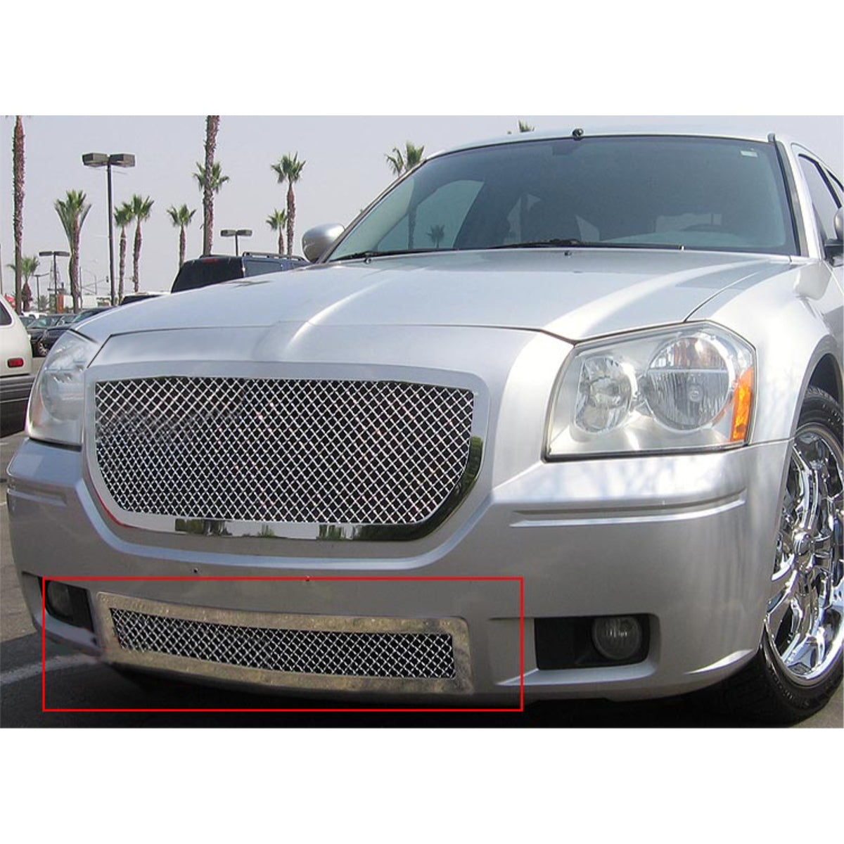 2005-2007 Dodge Magnum  Except Srt8 Stainless Steel Polished Finish 2.5 Mm Wire Mesh Mesh Grille