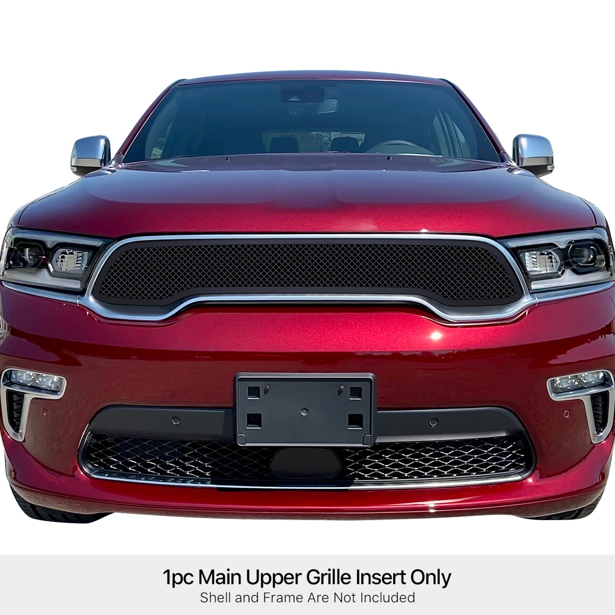 Stainless Steel Main Upper Black Wire Mesh Grille 2021-2024 Dodge Durango SXT & Citadel