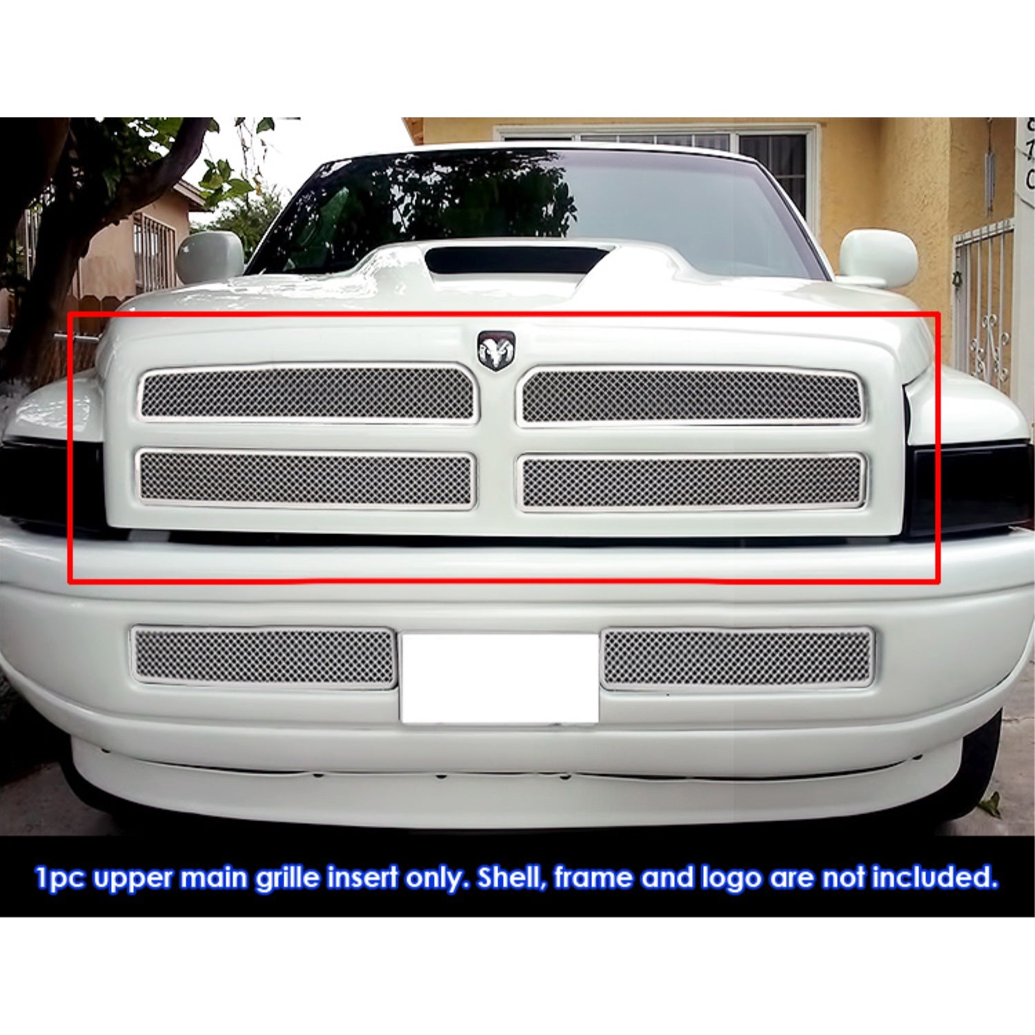 1994-2001 Dodge Ram Not For Sport Stainless Steel Polished Finish 1.8 Mm Wire Mesh Mesh Grille
