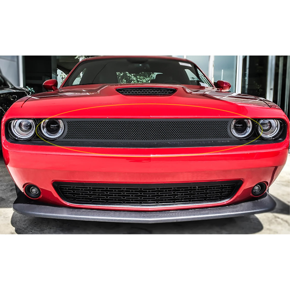 2015-2022 Dodge Challenger Stainless Steel Black Powder Coated Finish 1.8 Mm Wire Mesh Black Wire Mesh Grille