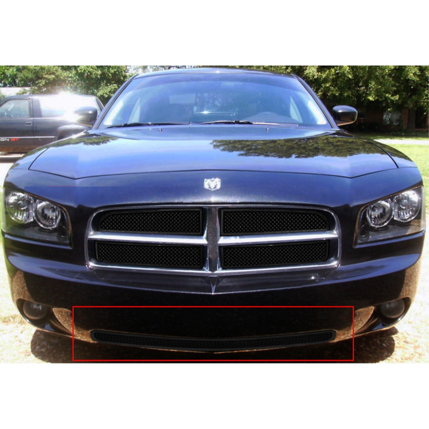 2005-2010 Dodge Charger  Not For Srt8 Stainless Steel Black Powder Coated Finish 1.8 Mm Wire Mesh Black Wire Mesh Grille