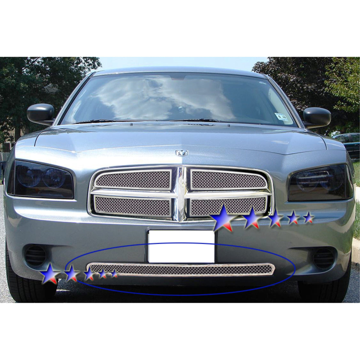 2005-2010 Dodge Charger  Not For Srt8 Stainless Steel Polished Finish 1.8 Mm Wire Mesh Mesh Grille