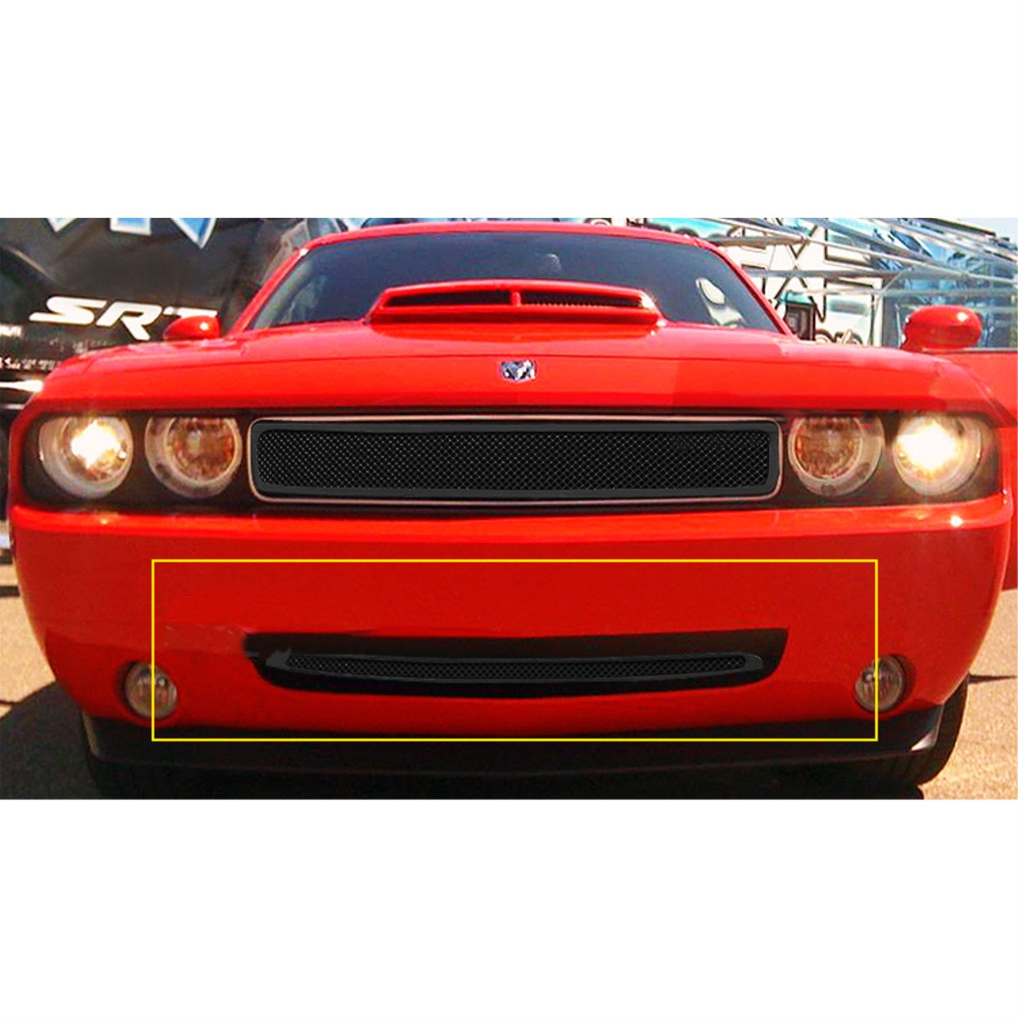 2009-2010 Dodge Challenger Stainless Steel Black Powder Coated Finish 1.8 Mm Wire Mesh Black Wire Mesh Grille