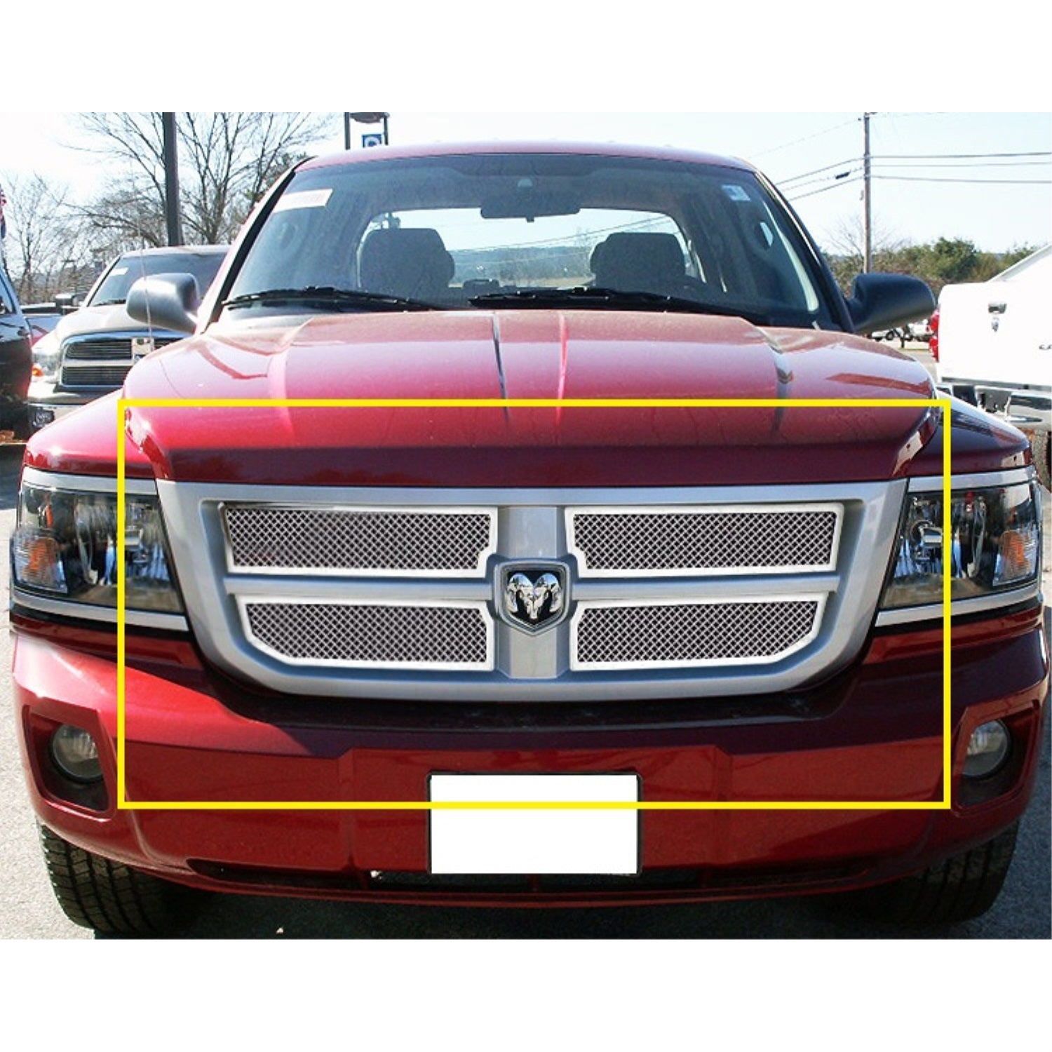 2008-2011 Dodge Dakota Stainless Steel Polished Finish 1.8 Mm Wire Mesh Mesh Grille