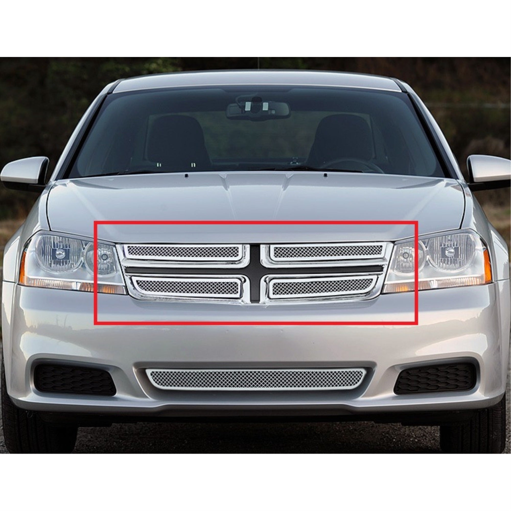 2011-2014 Dodge Avenger Stainless Steel Polished Finish 1.8 Mm Wire Mesh Mesh Grille