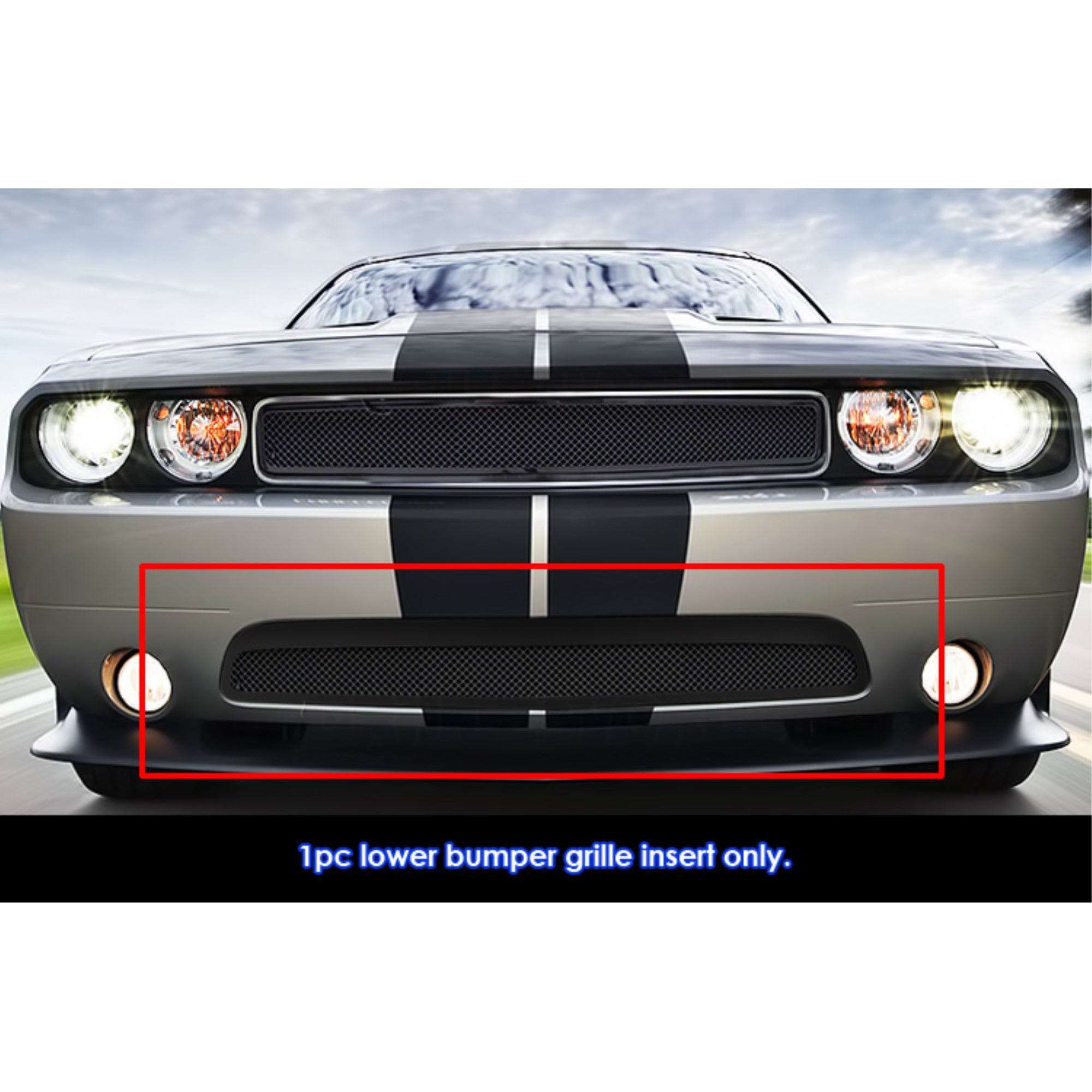2011-2014 Dodge Challenger Stainless Steel Black Powder Coated Finish 1.8 Mm Wire Mesh Black Wire Mesh Grille