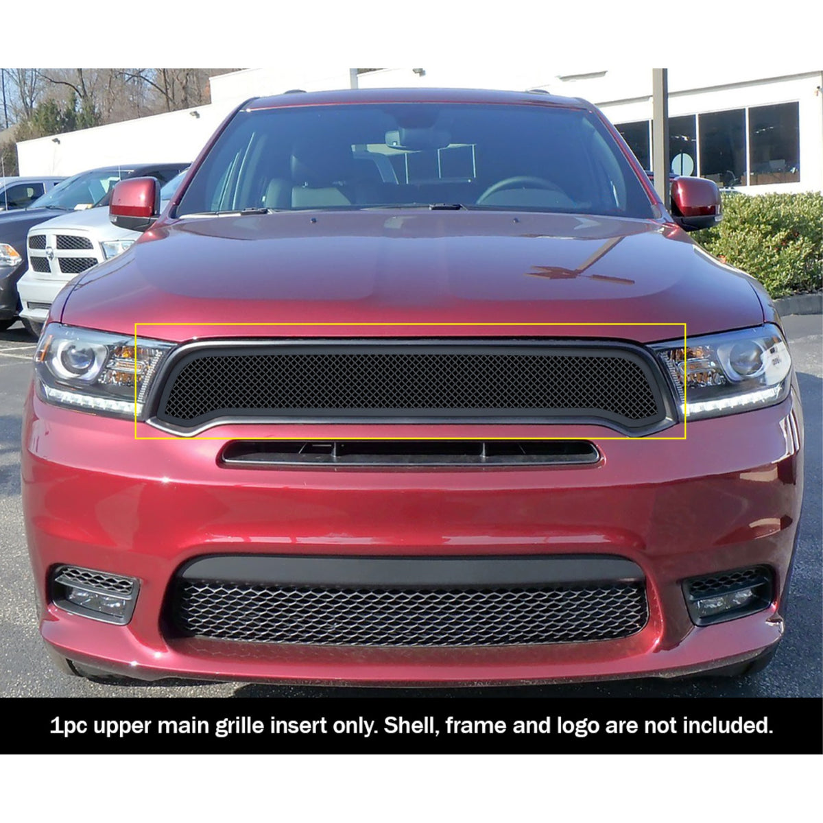 2018 Dodge Durango Only For Rt And Srt/2019-2020 Dodge Durango Only For Gt And Rt And Srt Stainless Steel Black Powder Coated Finish 1.8 Mm Wire Mesh Black Wire Mesh Grille