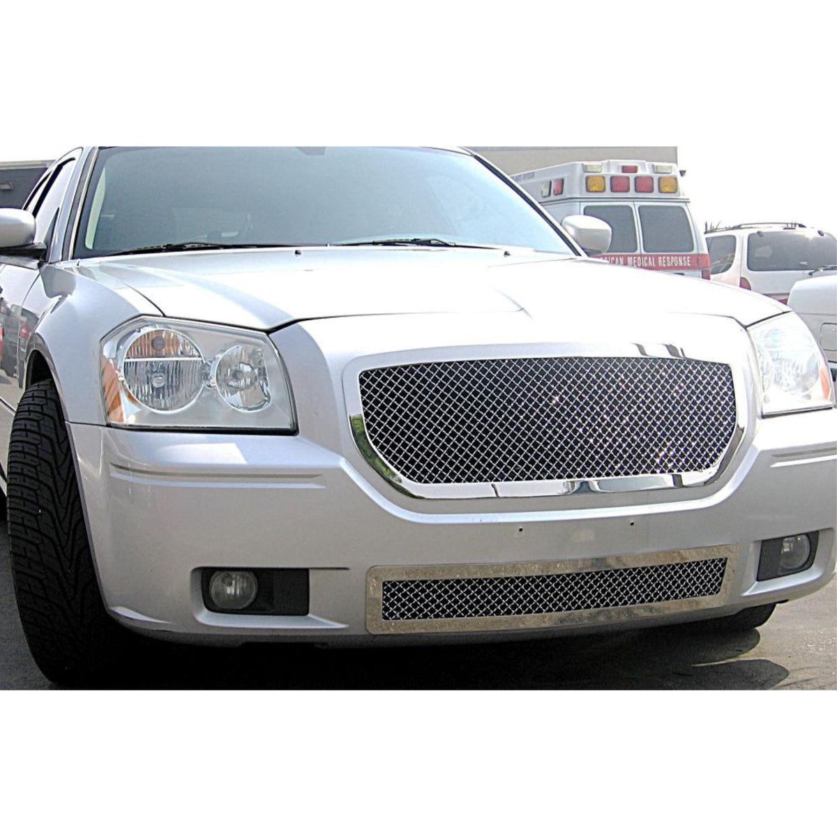 2005-2007 Dodge Magnum Stainless Steel Polished Finish 2.5 Mm Wire Mesh Mesh Grille