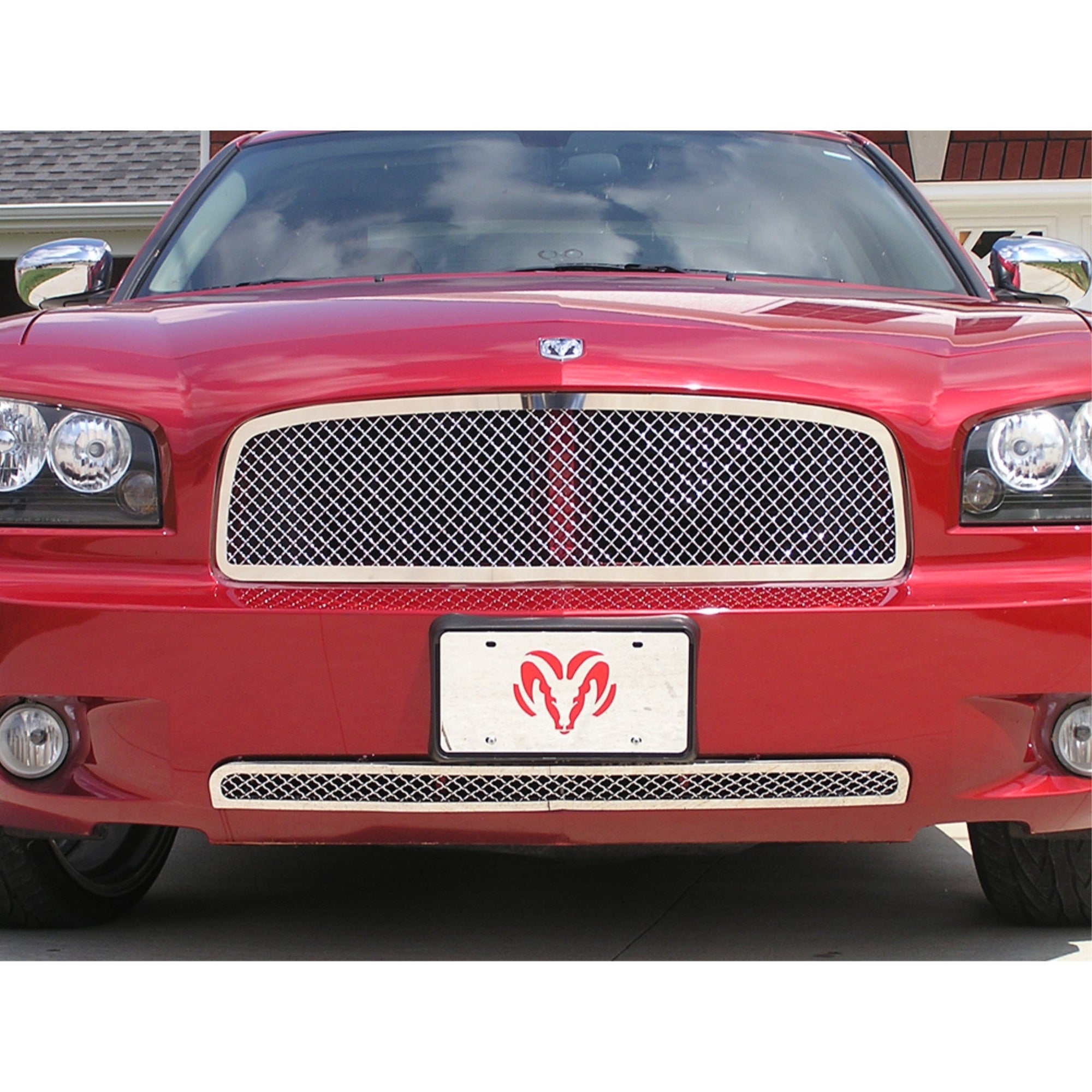 2005-2010 Dodge Charger Not For Srt8 Stainless Steel Polished Finish 2.5 Mm Wire Mesh Mesh Grille