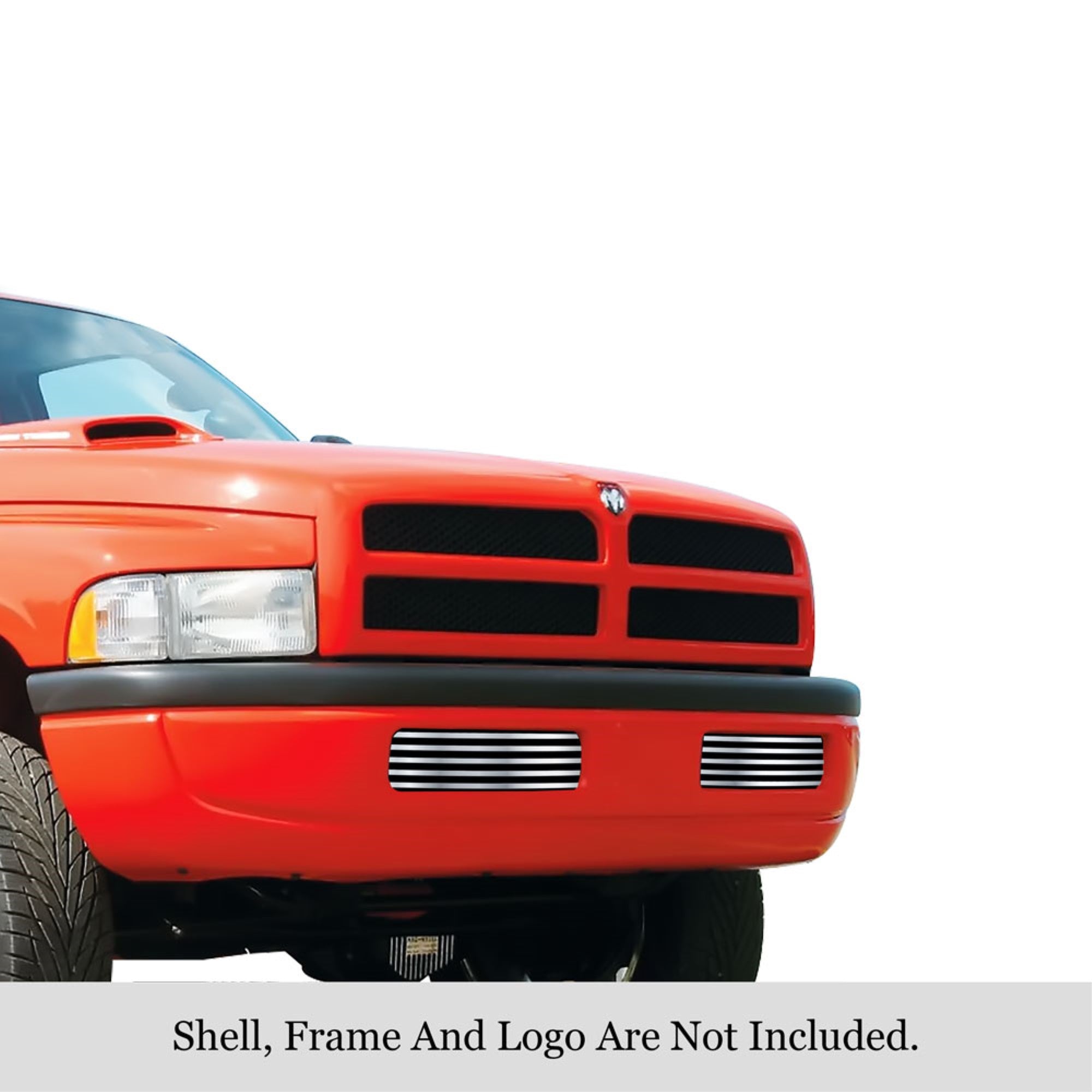 1994-2001 Dodge Ram Not For Sport 304 Stainless Steel Polished Finish 8X6 Horizontal Billet Stainless Steel Billet Grille