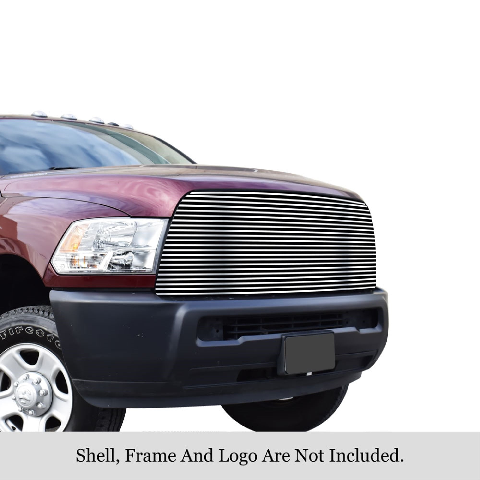 2013-2018 Ram 2500 /2013-2018 Ram 3500 304 Stainless Steel Polished Finish 8X6 Horizontal Billet Stainless Steel Billet Grille