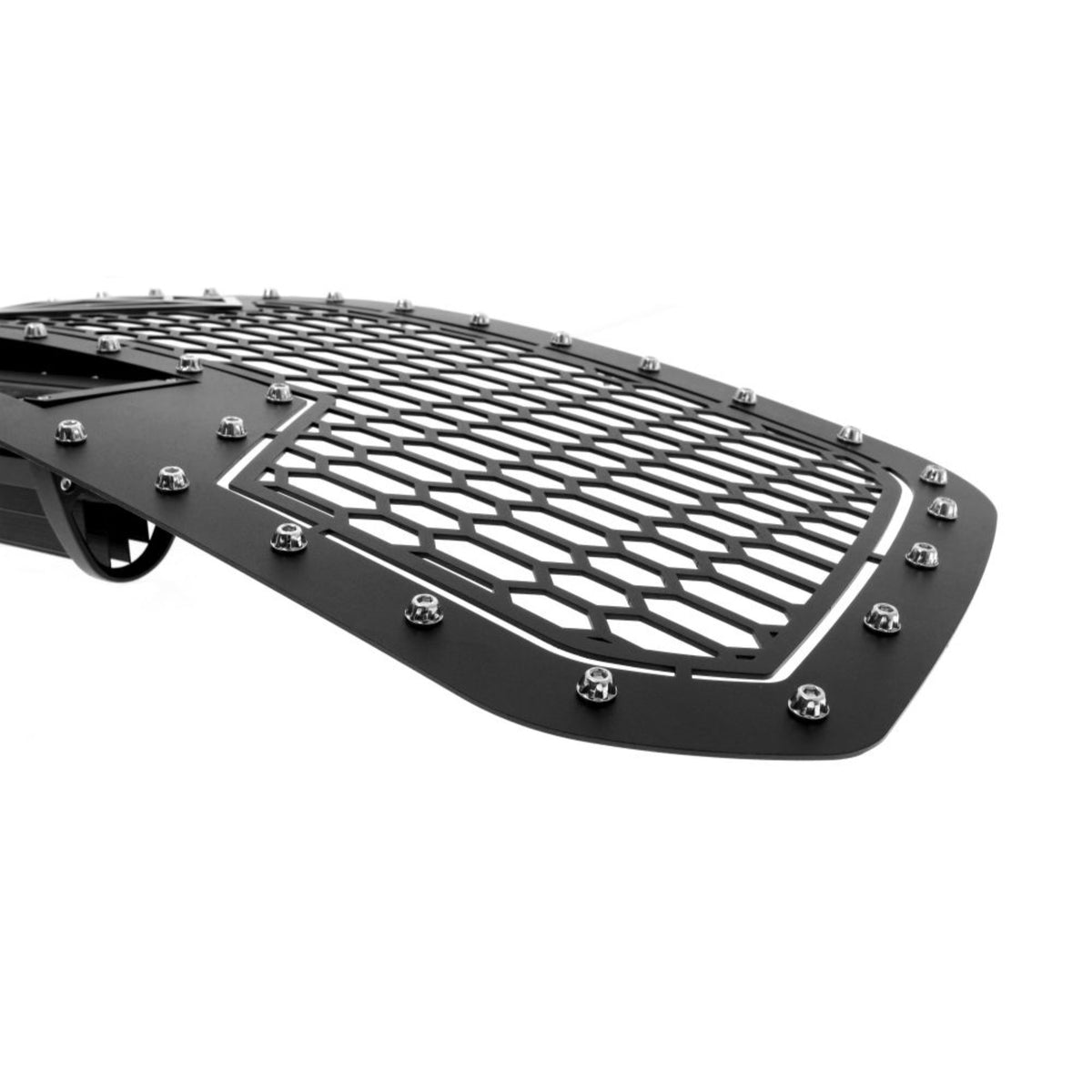 2013-2017 Ram 1500 Not For Rebel/2018 Ram 1500 Not For Rebel & Sport & Laramie Longhorn & Laramie Limited/2019-2021 Ram 1500 Classic Only Stainless Steel Black Powder Coated Finish Laser Cut Mesh With 20' Led Sheet Grille
