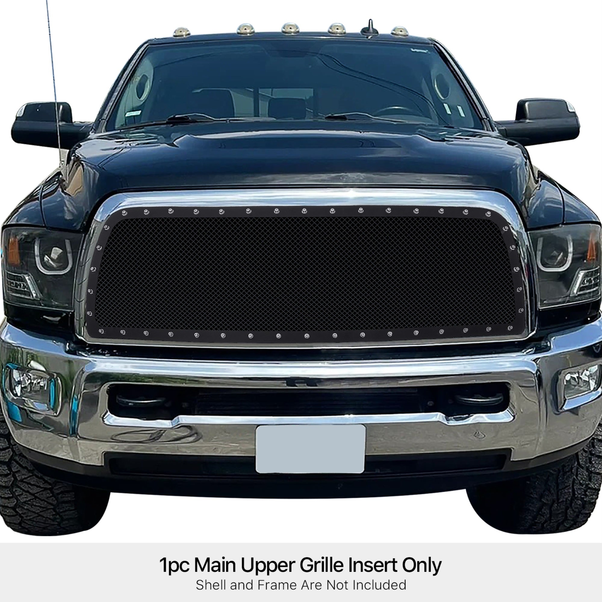 Stainless Steel Main Upper Rivet Grille 2010-2013 Ram 2500 /2010-2013 Ram 3500