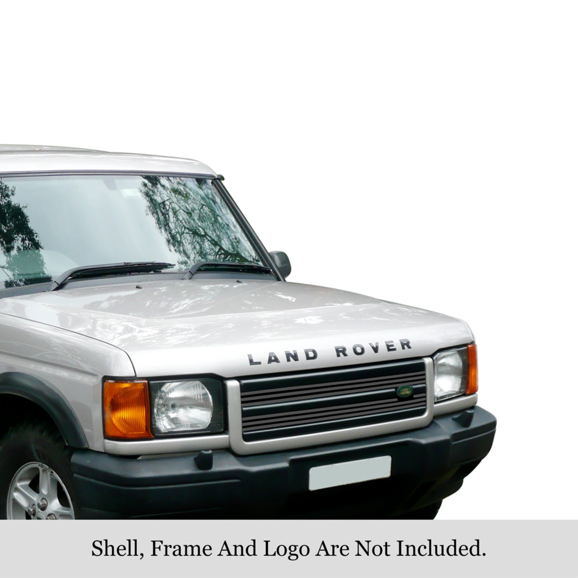 1999-2002 Land Rover Discovery Stainless Steel Black Powder Coated Finish 8X6 Horizontal Billet Black Stainless Steel Billet Grille