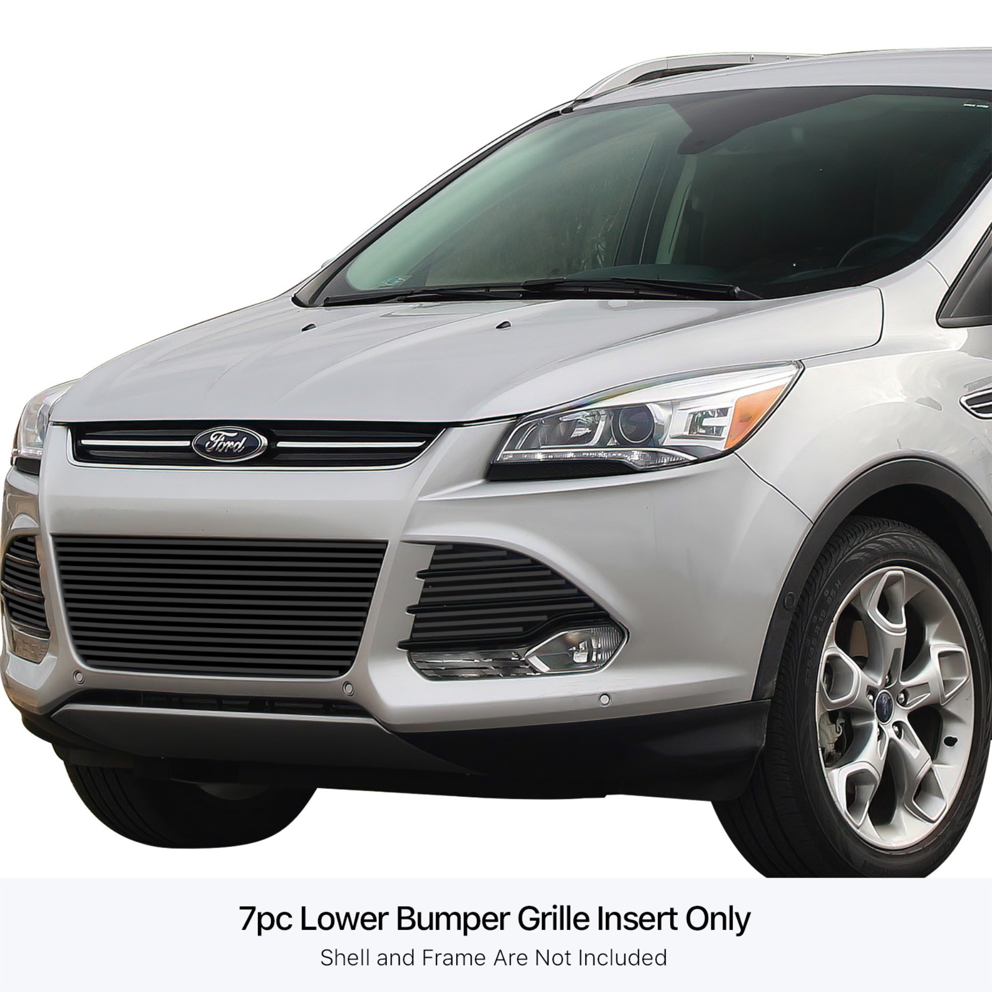 Stainless Steel Lower Bumper Black Stainless Steel Billet Grille 2013-2016 Ford Escape