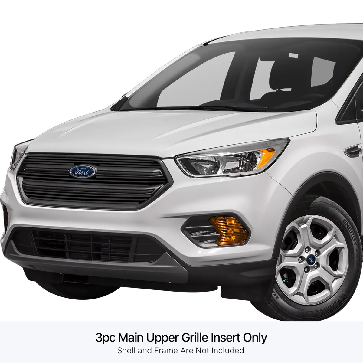 Stainless Steel Main Upper Black Stainless Steel Billet Grille 2017-2019 Ford Escape