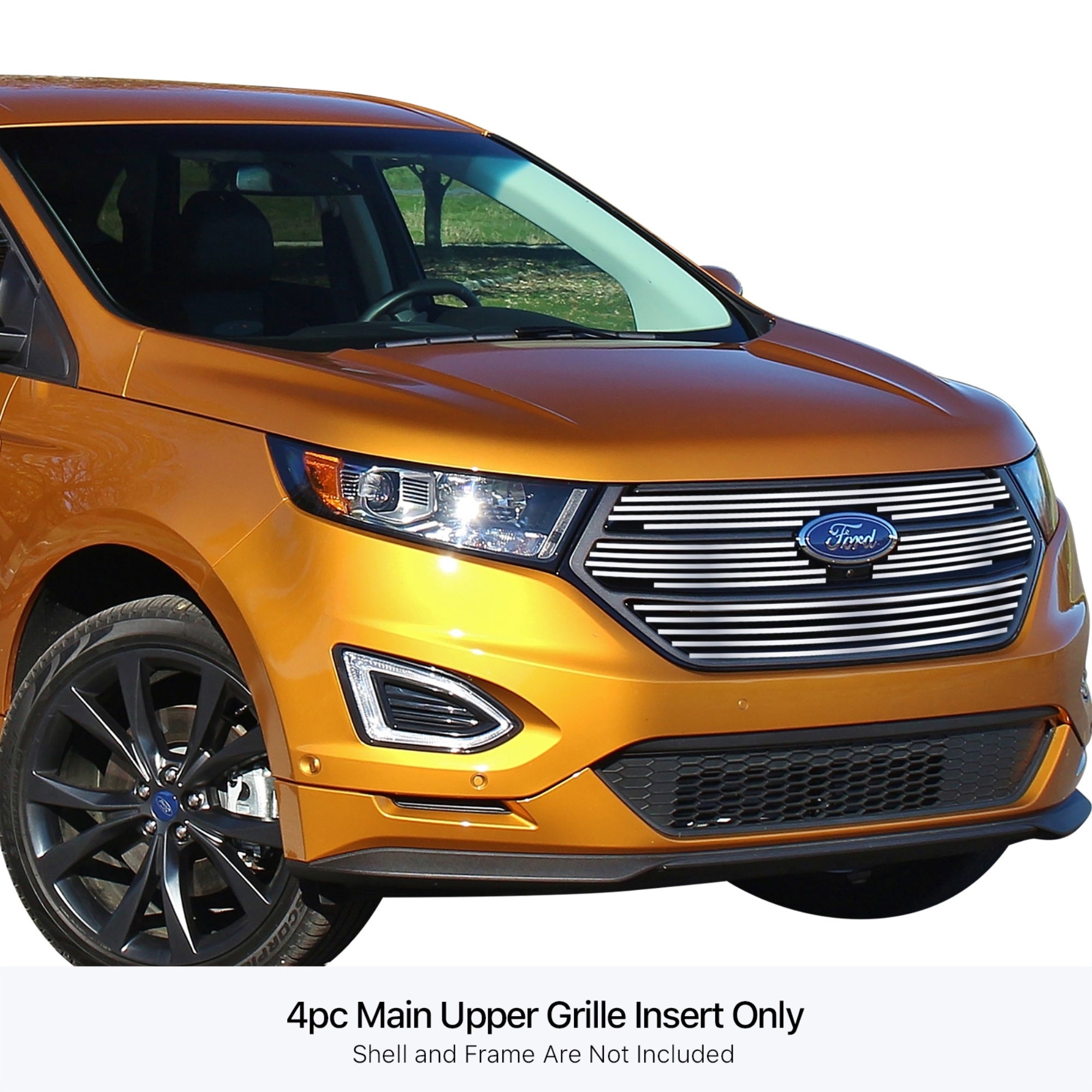 Stainless Steel Main Upper Stainless Steel Billet Grille 2015-2018 Ford Edge