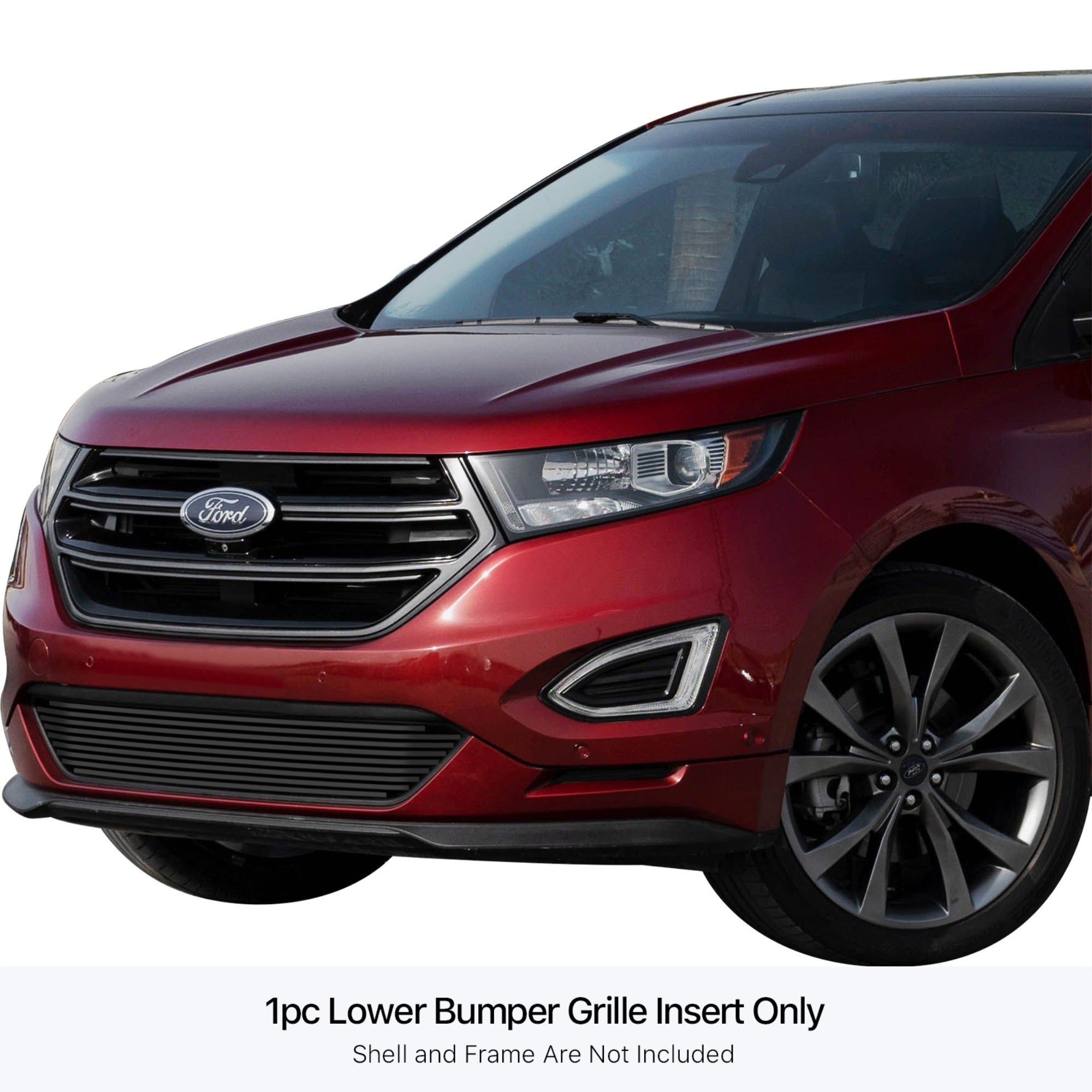 Stainless Steel Lower Bumper Black Stainless Steel Billet Grille 2015-2018 Ford Edge Sport