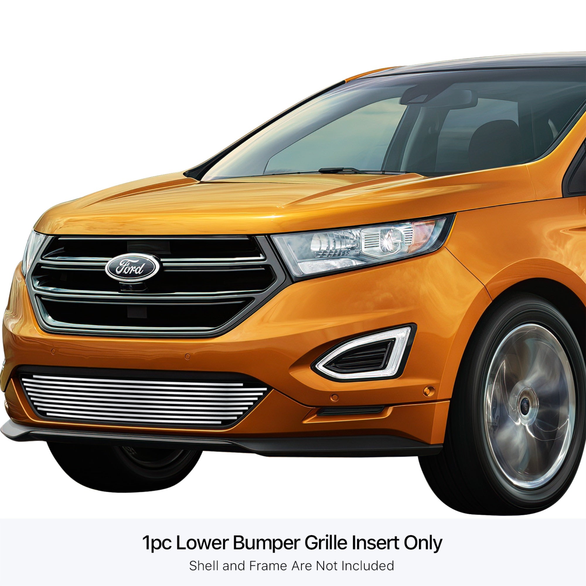 Stainless Steel Lower Bumper Stainless Steel Billet Grille 2015-2018 Ford Edge Sport