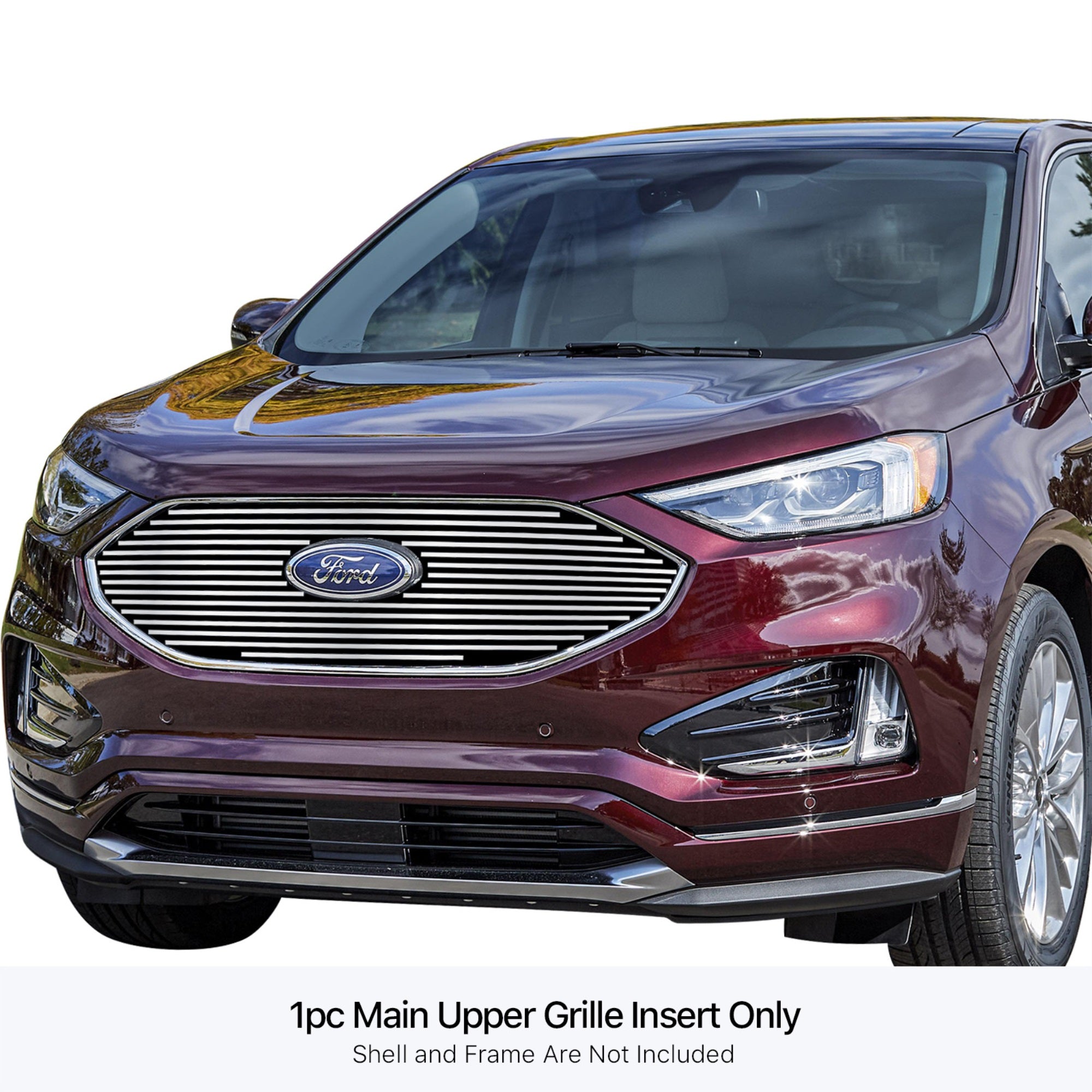 Stainless Steel Main Upper Stainless Steel Billet Grille 2019-2022 Ford Edge Not For ST&ST-Line/2023-2024 Ford Edge Titanium