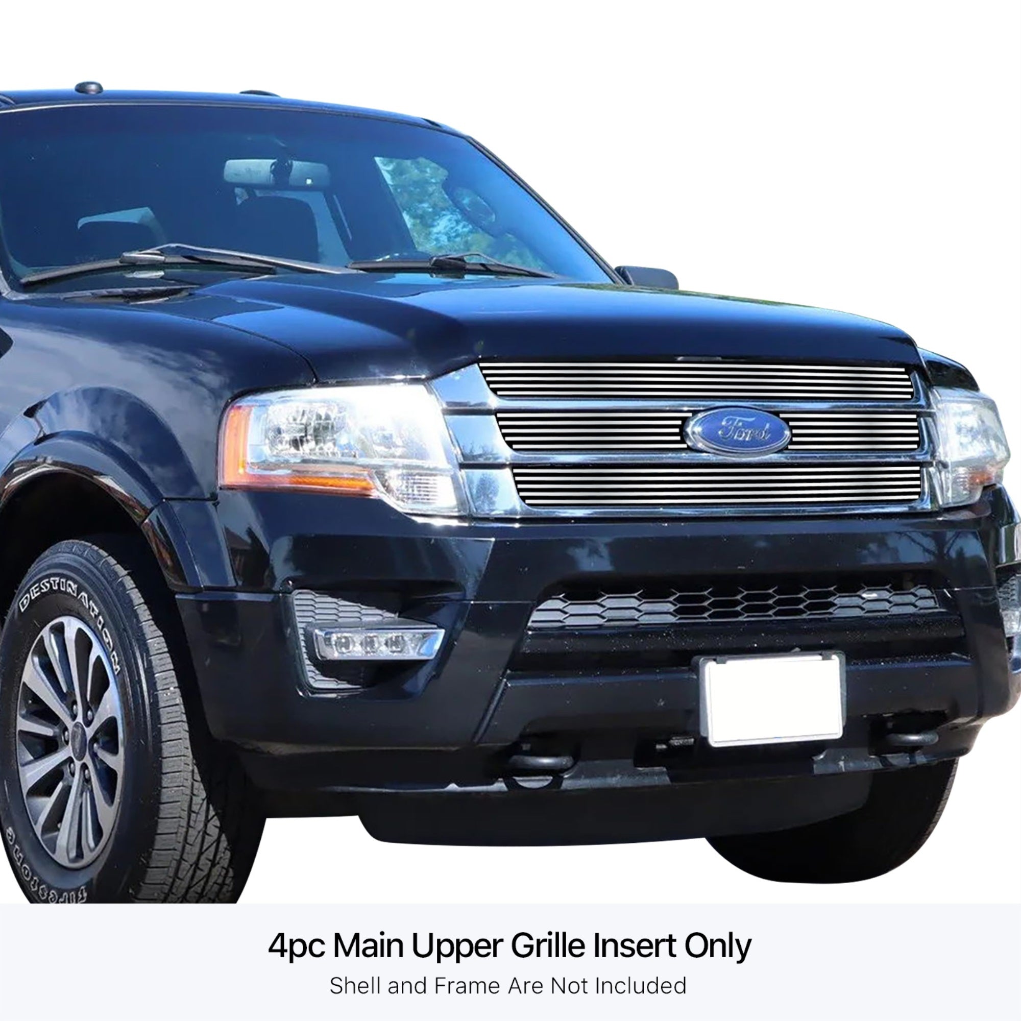 Stainless Steel Main Upper Stainless Steel Billet Grille 2015-2017 Ford Expedition