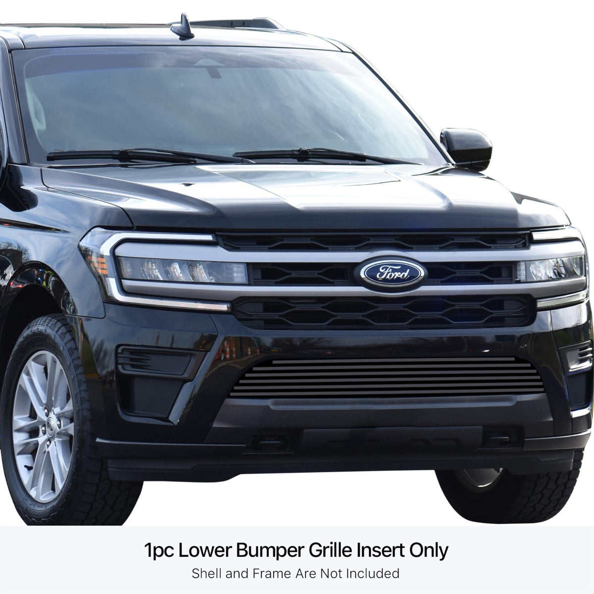 Stainless Steel Lower Bumper Black Stainless Steel Billet Grille 2018-2024 Ford Expedition