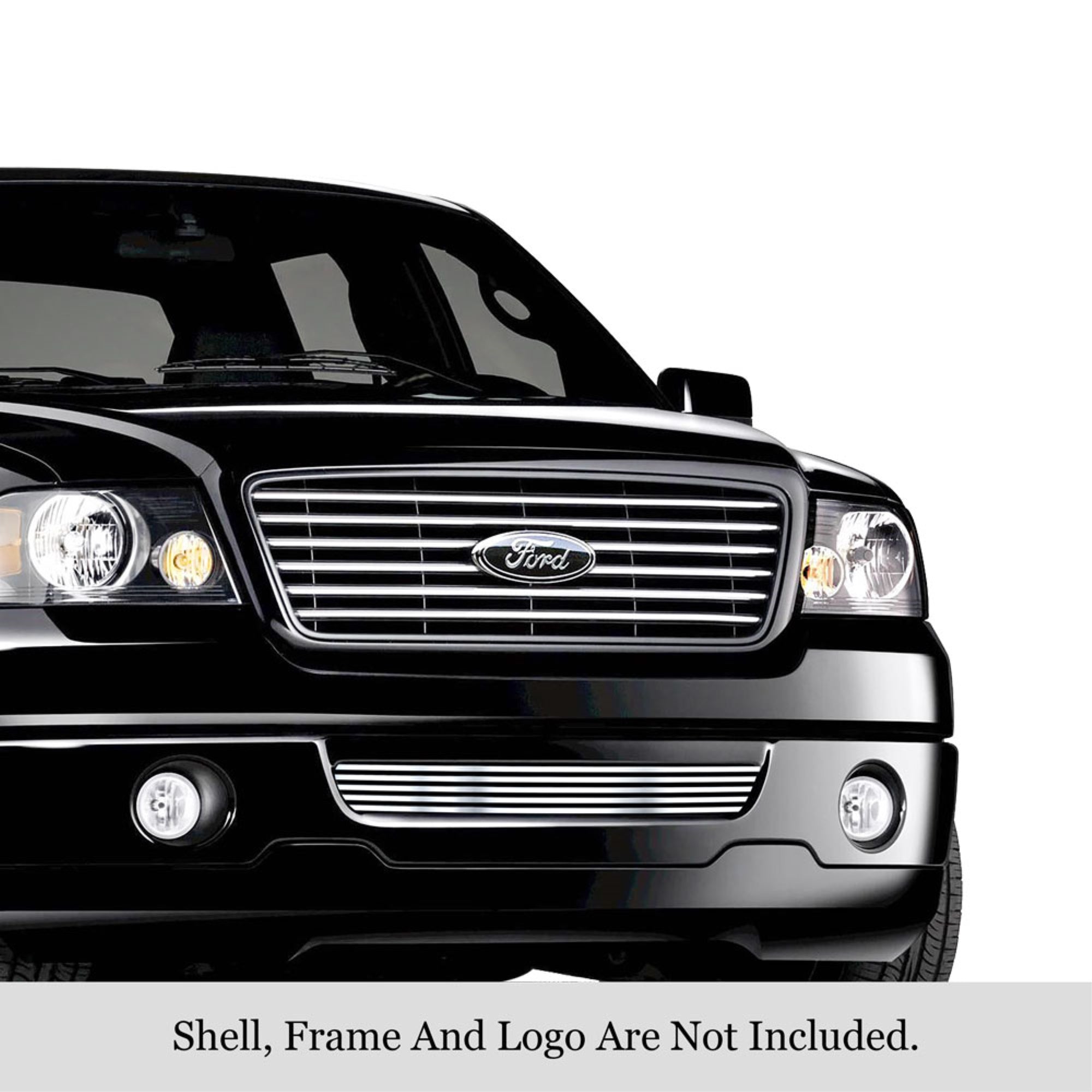 2006-2008 Ford F-150 304 Stainless Steel Polished Finish Horizontal Billet Stainless Steel Billet Grille