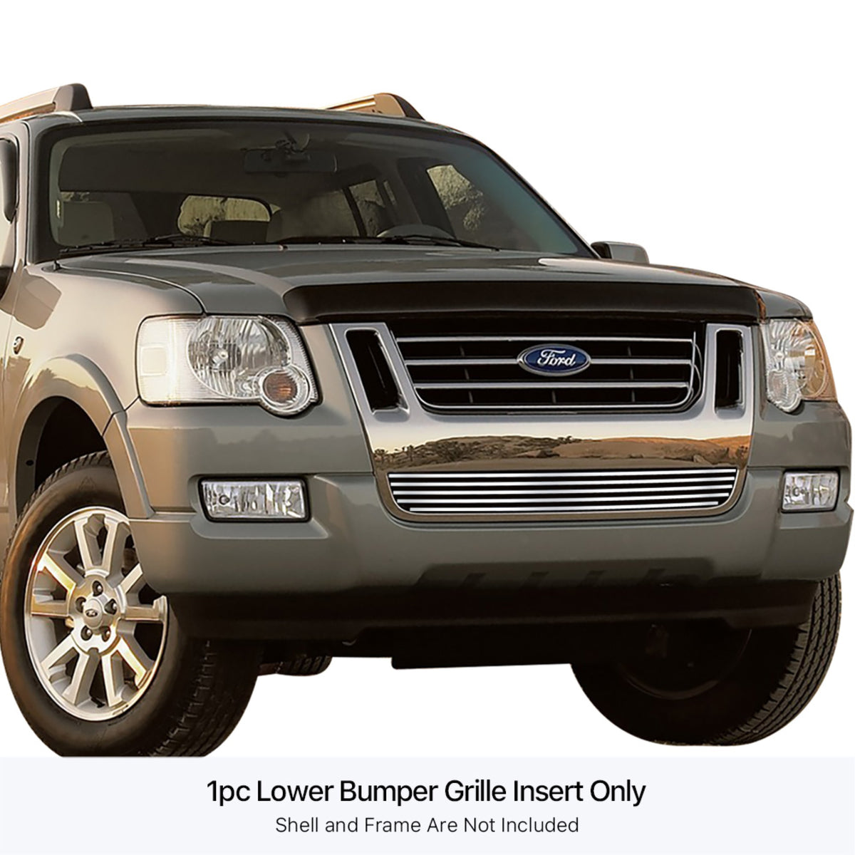 Stainless Steel Lower Bumper Stainless Steel Billet Grille 2007-2010 Ford  Sport Trac  Not For Adrenalin