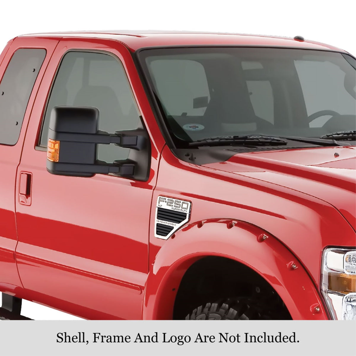 2008-2010 Ford F-250 Side Vent/2008-2010 Ford F-350 Side Vent/2008-2010 Ford F-450 Side Vent/2008-2010 Ford F-550 Side Vent Stainless Steel Black Powder Coated Finish 8X6 Horizontal Billet Black Stainless Steel Billet Grille