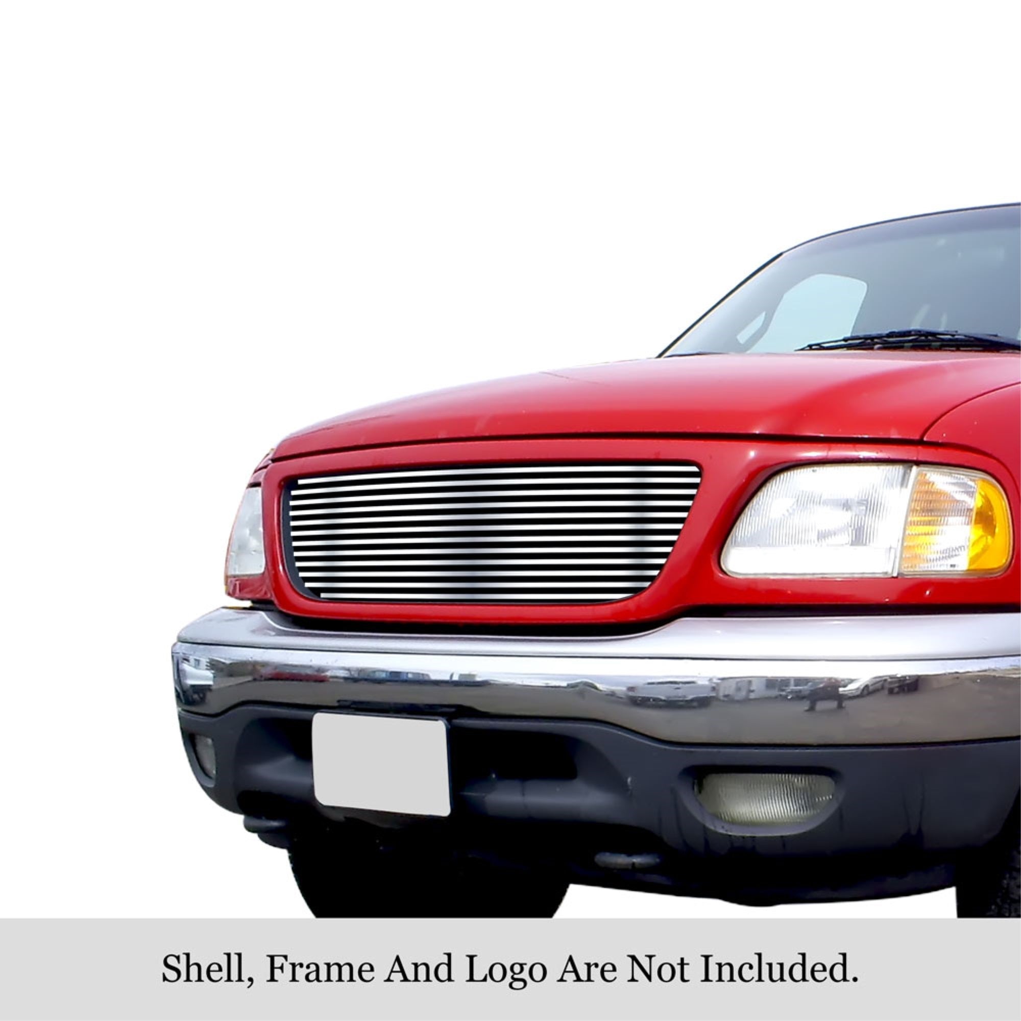 1999-2003 Ford F-150 Main Upper Honeycomb Style/1999-2003 Ford F-150 Harley Davidson Honeycomb Style/1999-2003 Ford F-150 Lightning Honeycomb Style 304 Stainless Steel Polished Finish 8X6 Horizontal Billet Stainless Steel Billet Grille