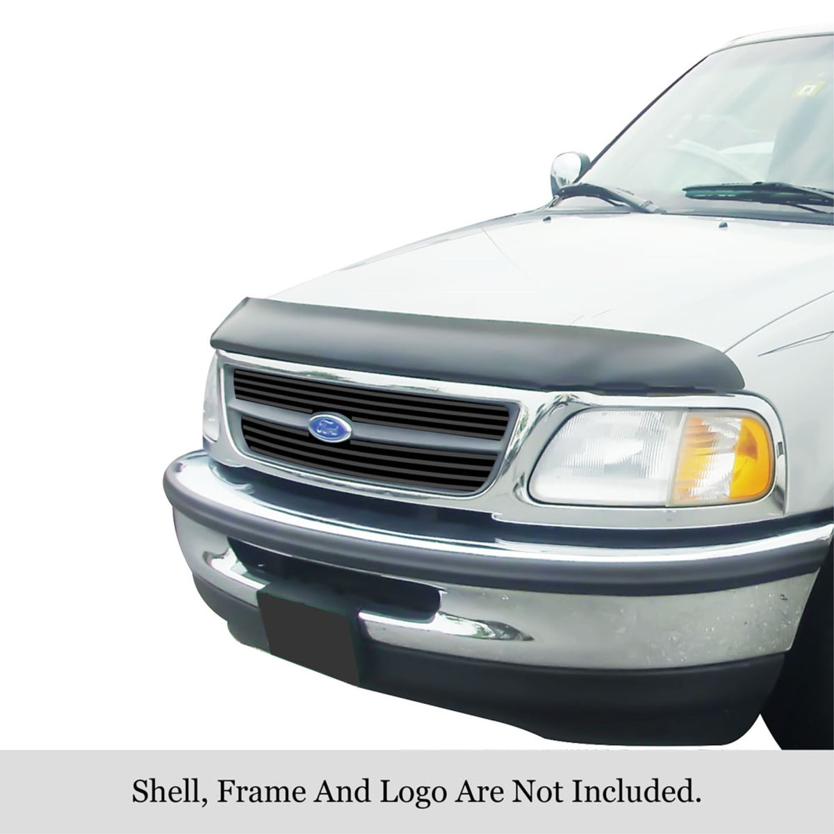 1997-1998 Ford Expedition Bar Style/1997-1998 Ford F-150 Bar Style/1997-1998 Ford F-250 Light Bar Style Except Lariat Stainless Steel Black Powder Coated Finish 8X6 Horizontal Billet Black Stainless Steel Billet Grille