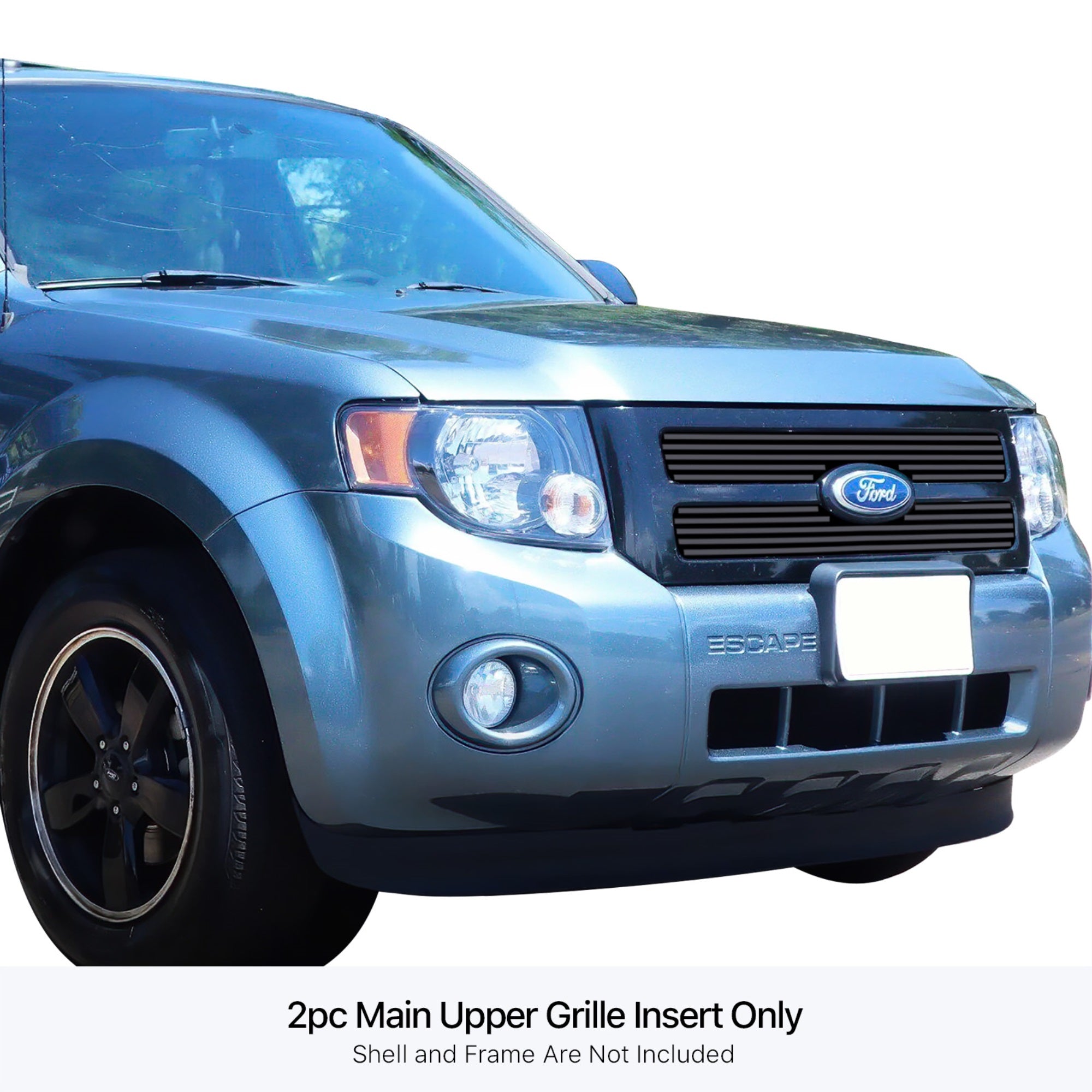 Stainless Steel Main Upper Black Stainless Steel Billet Grille 2008-2012 Ford Escape