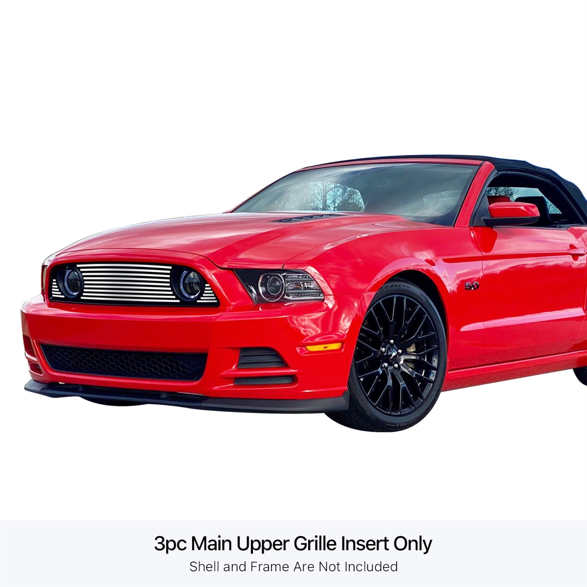 Stainless Steel Main Upper Stainless Steel Billet Grille 2013-2014 Ford Mustang GT