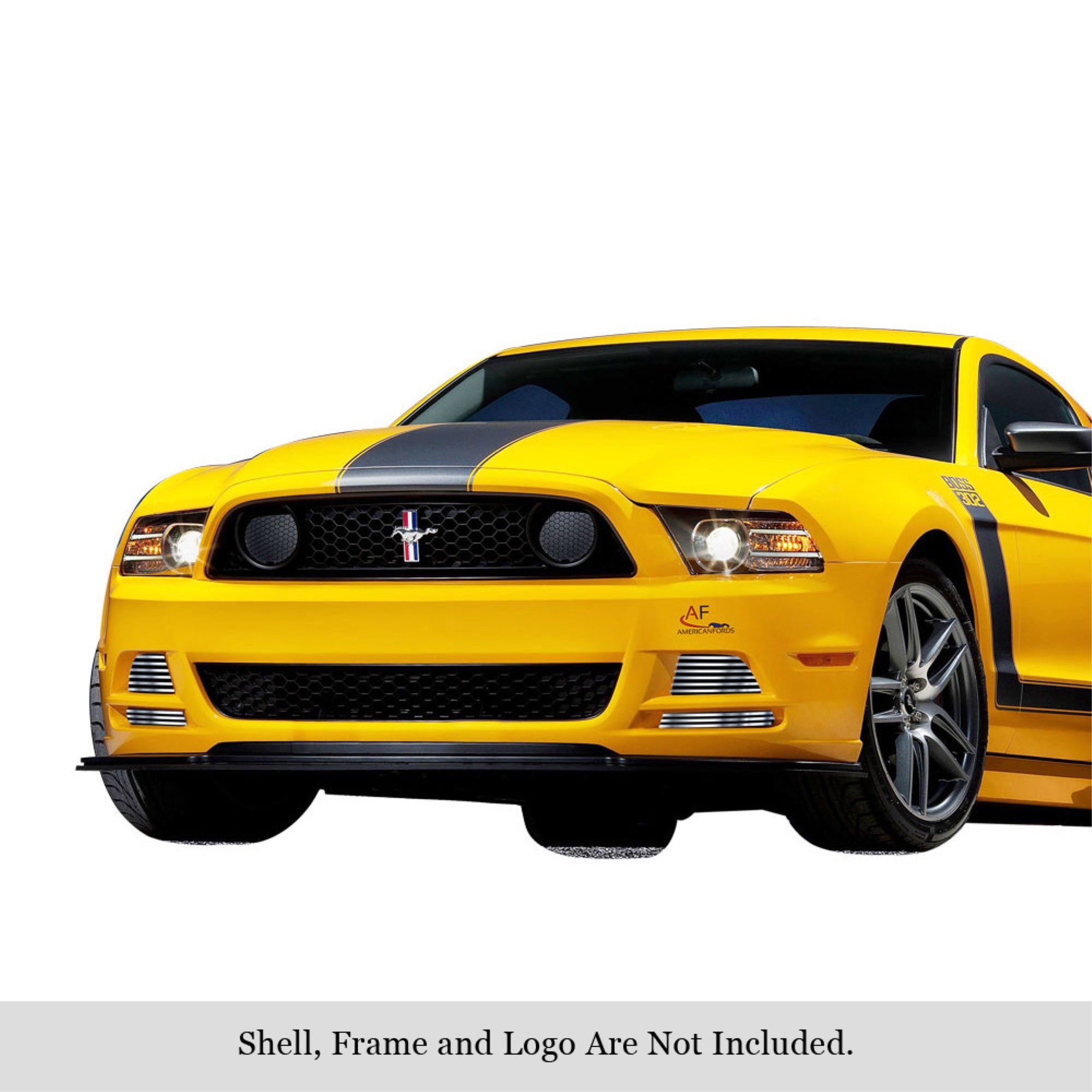 2013-2014 Ford Mustang Gt Stainless Steel Silver Hairline Finish Finish Horizontal Billet Stainless Steel Billet Grille