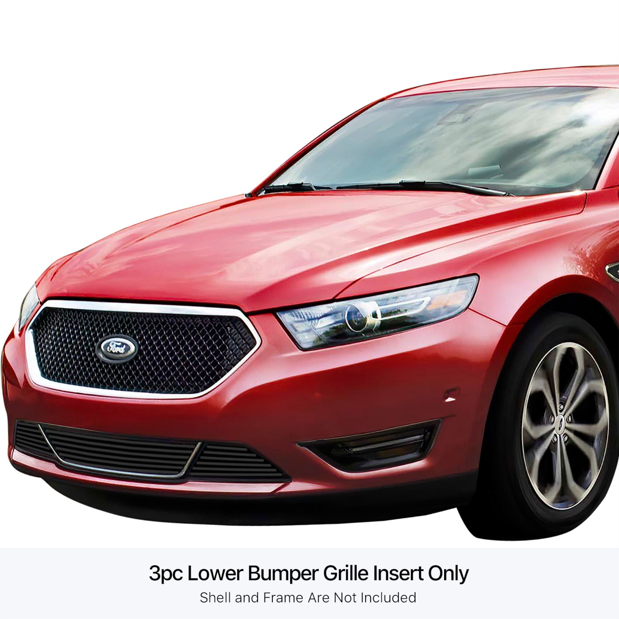 Stainless Steel Lower Bumper Black Stainless Steel Billet Grille 2013-2019 Ford Taurus All Model With Honeycomb Bumper