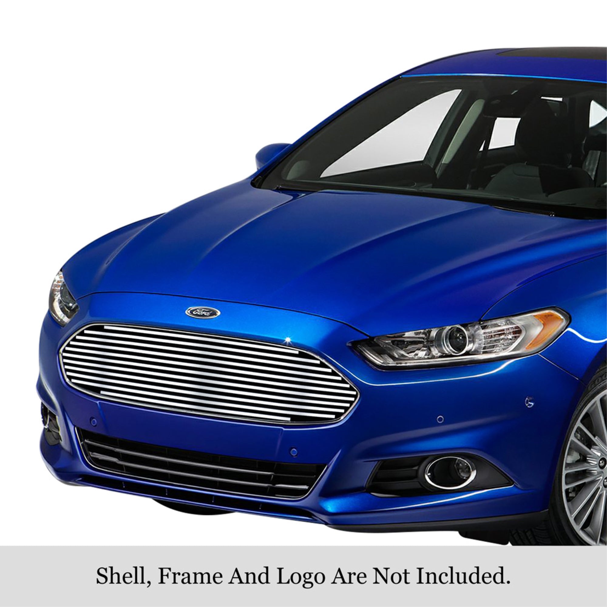 2013-2016 Ford Fusion Chrome Pcs Need To Be Removed. 304 Stainless Steel Polished Finish 8X6 Horizontal Billet Stainless Steel Billet Grille