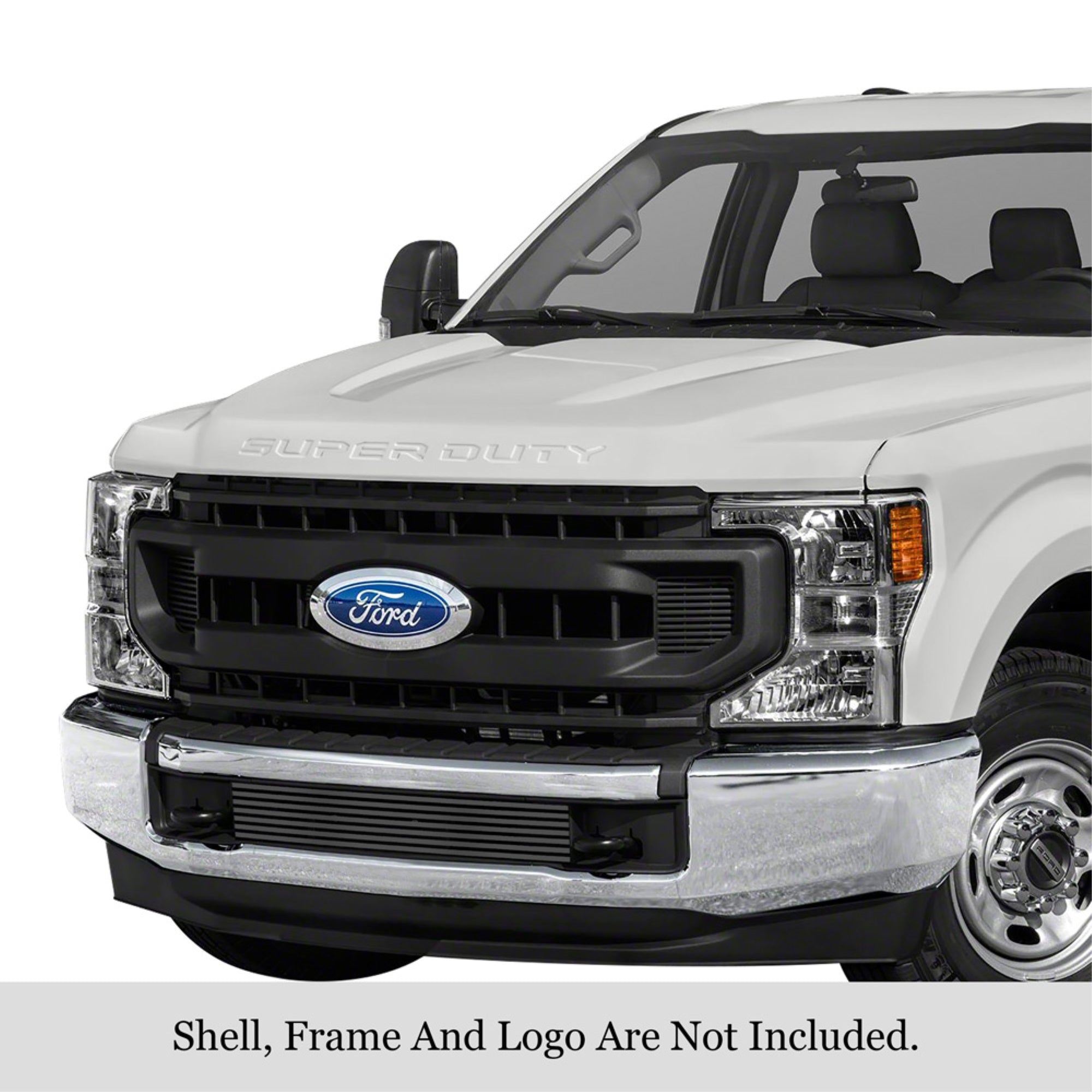 2020-2022 Ford F-250 2020-2022 F-350/2020-2022 F-450 Stainless Steel Black Powder Coated Finish 8X6 Horizontal Billet Black Stainless Steel Billet Grille