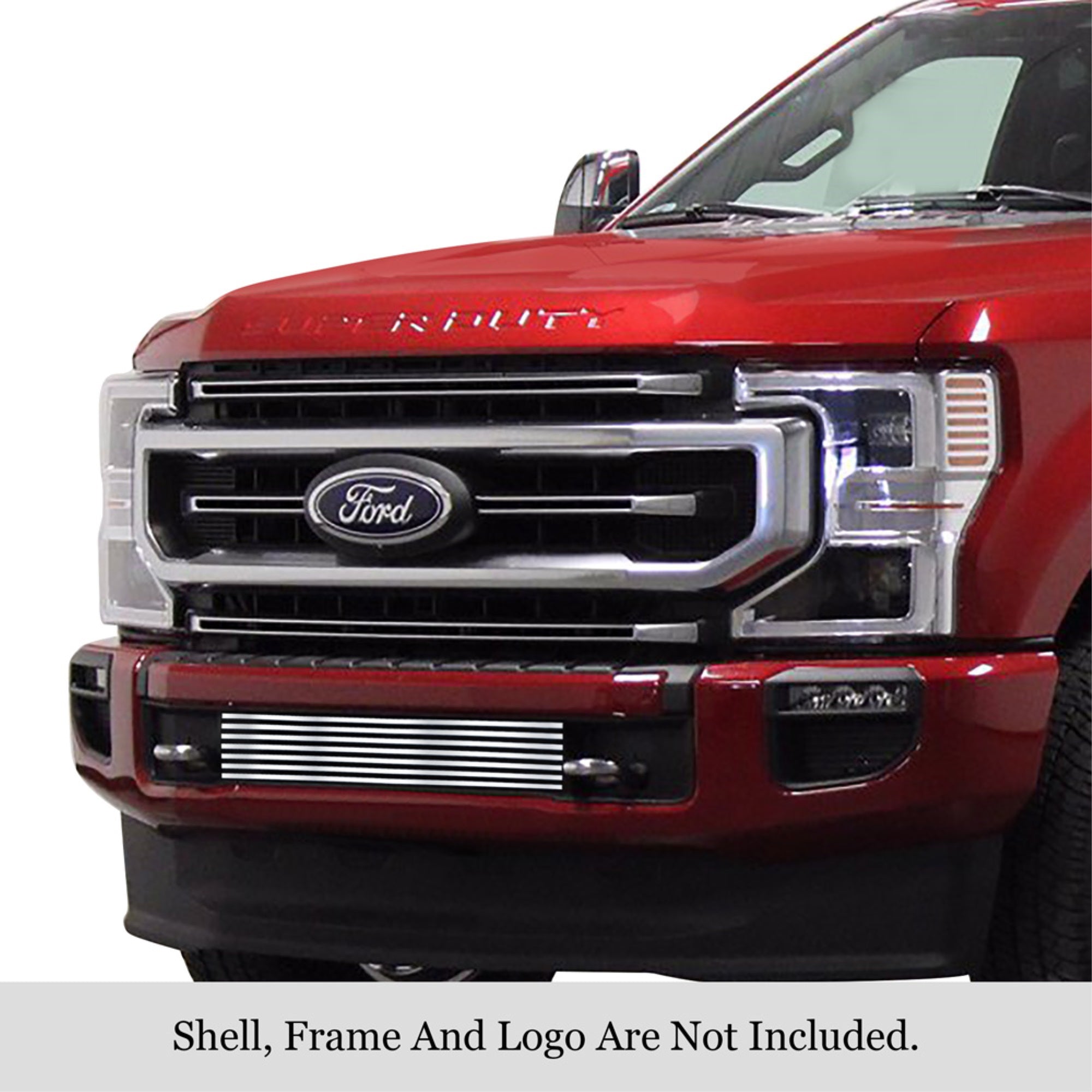 2020-2022 Ford F-250 2020-2022 F-350/2020-2022 F-450 304 Stainless Steel Polished Finish 8X6 Horizontal Billet Stainless Steel Billet Grille