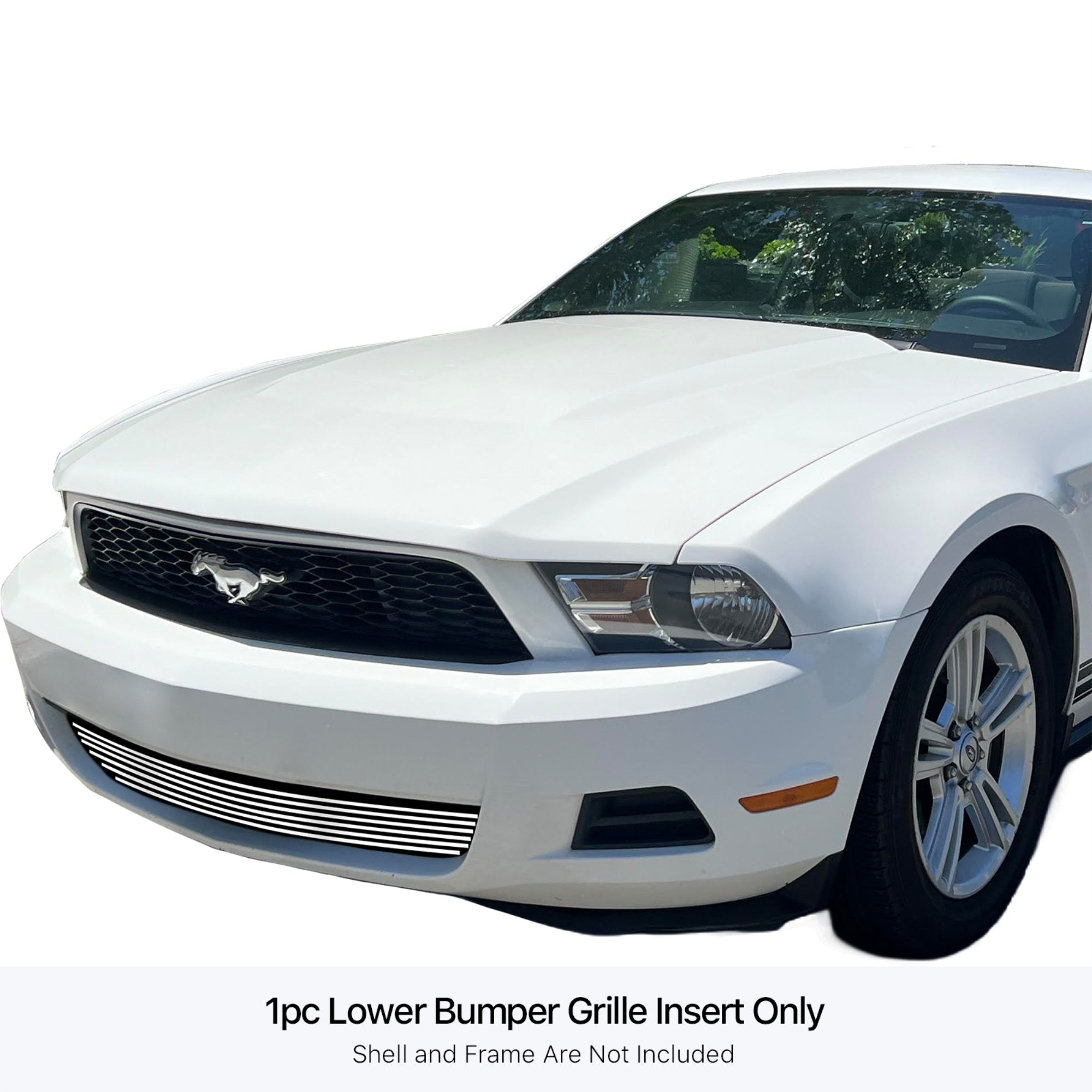 Stainless Steel Lower Bumper Stainless Steel Billet Grille 2010-2012 Ford Mustang V6