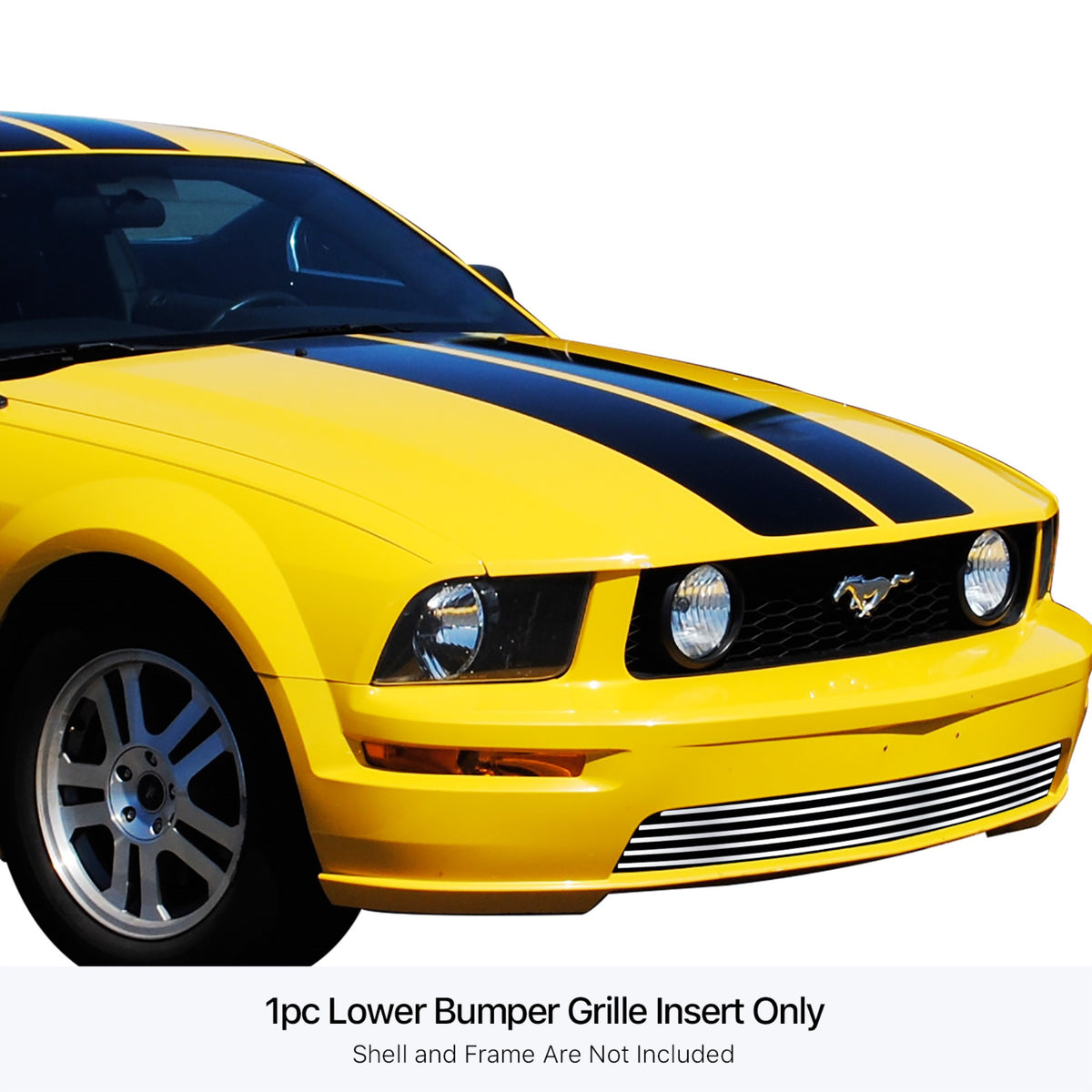 Stainless Steel Lower Bumper Stainless Steel Billet Grille 2005-2009 Ford Mustang Gt V8 Not For California Edition
