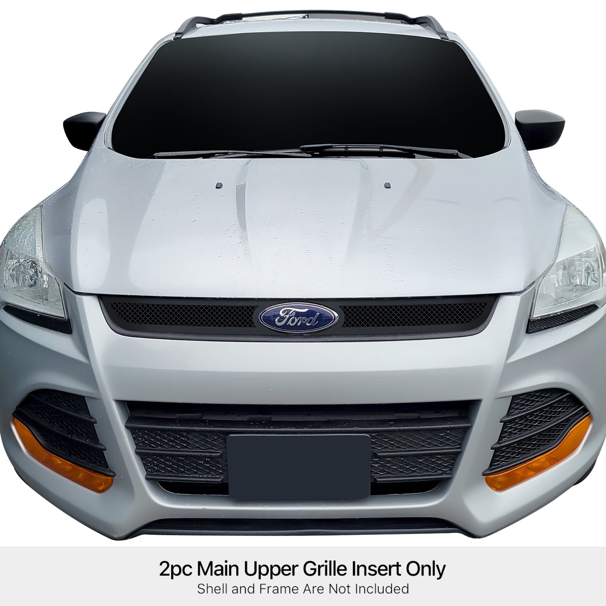Stainless Steel Main Upper Black Wire Mesh Grille 2013-2016 Ford Escape