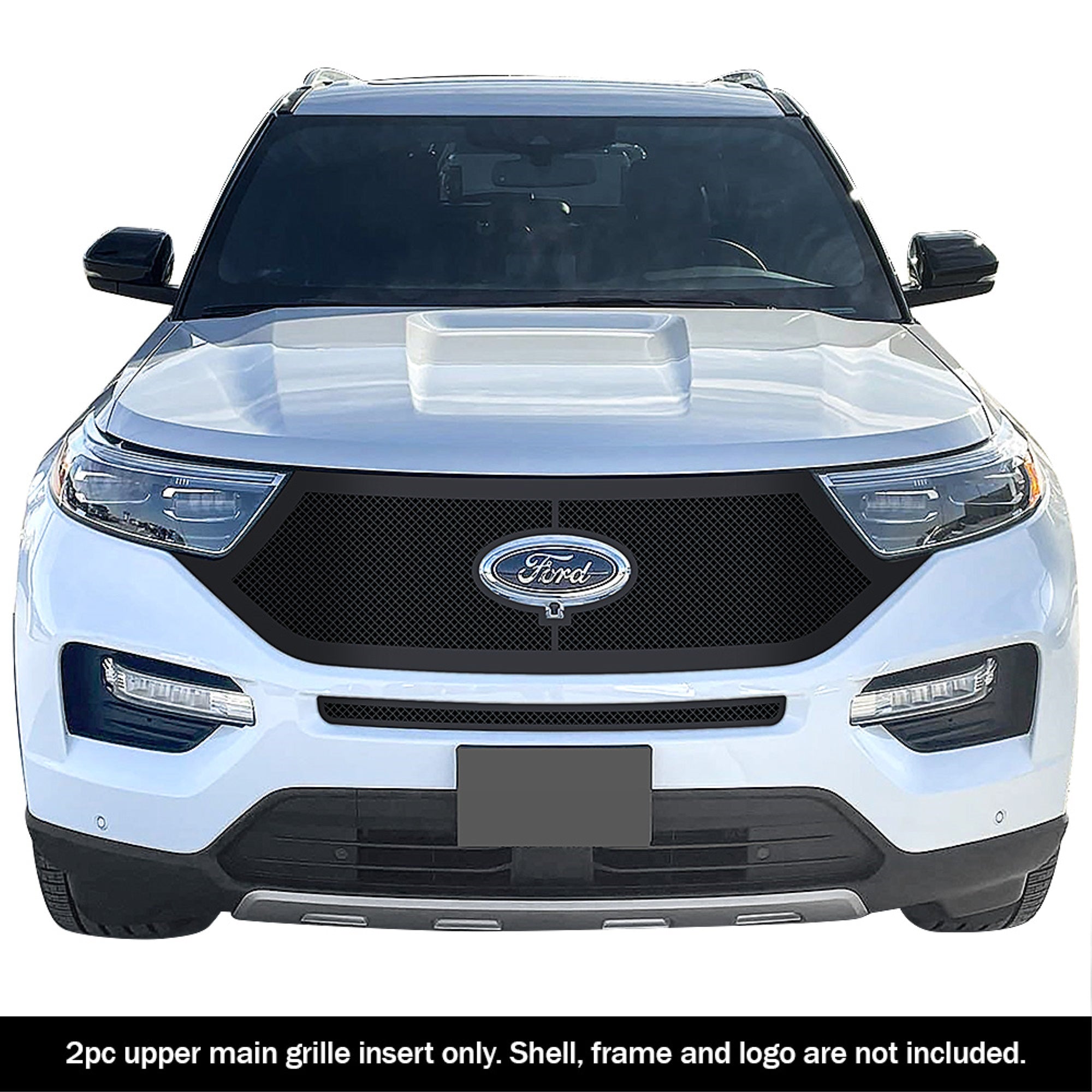 Stainless Steel Main Upper Black Wire Mesh Grille 2020-2024 Ford  Platinum & ST & ST-Line