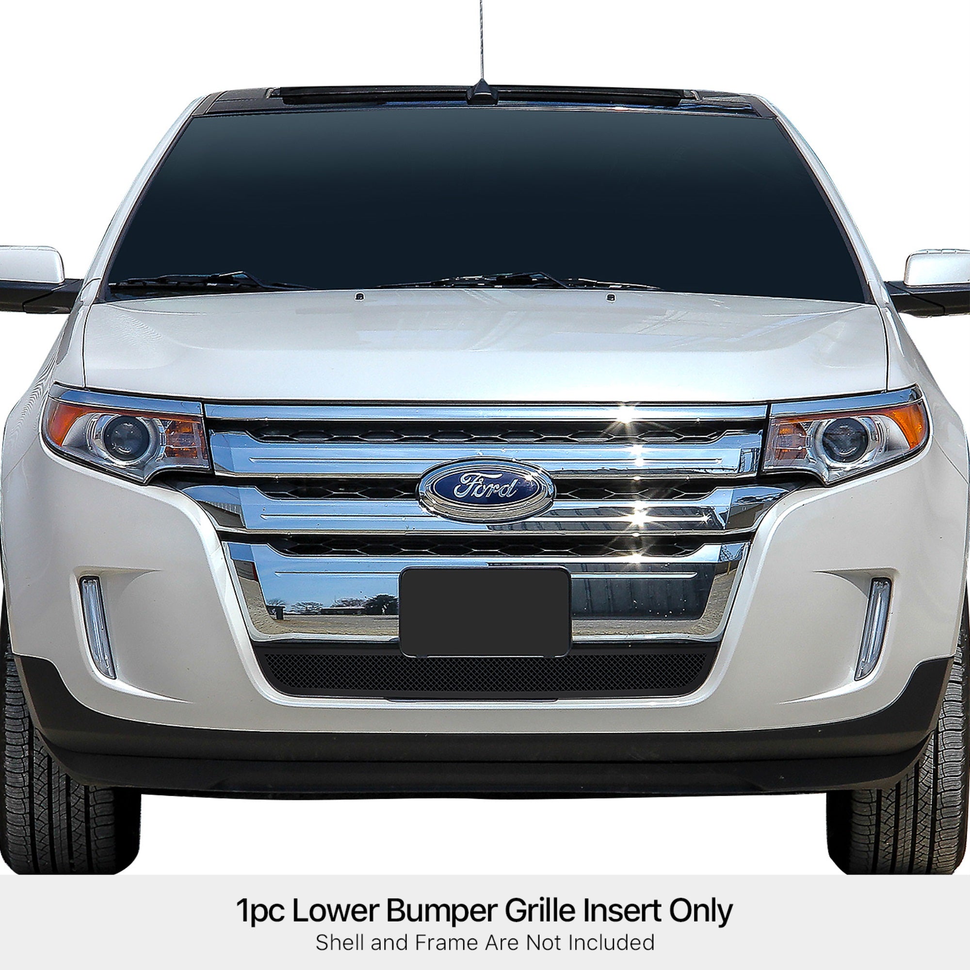 Stainless Steel Lower Bumper Black Wire Mesh Grille 2011-2014 Ford Edge
