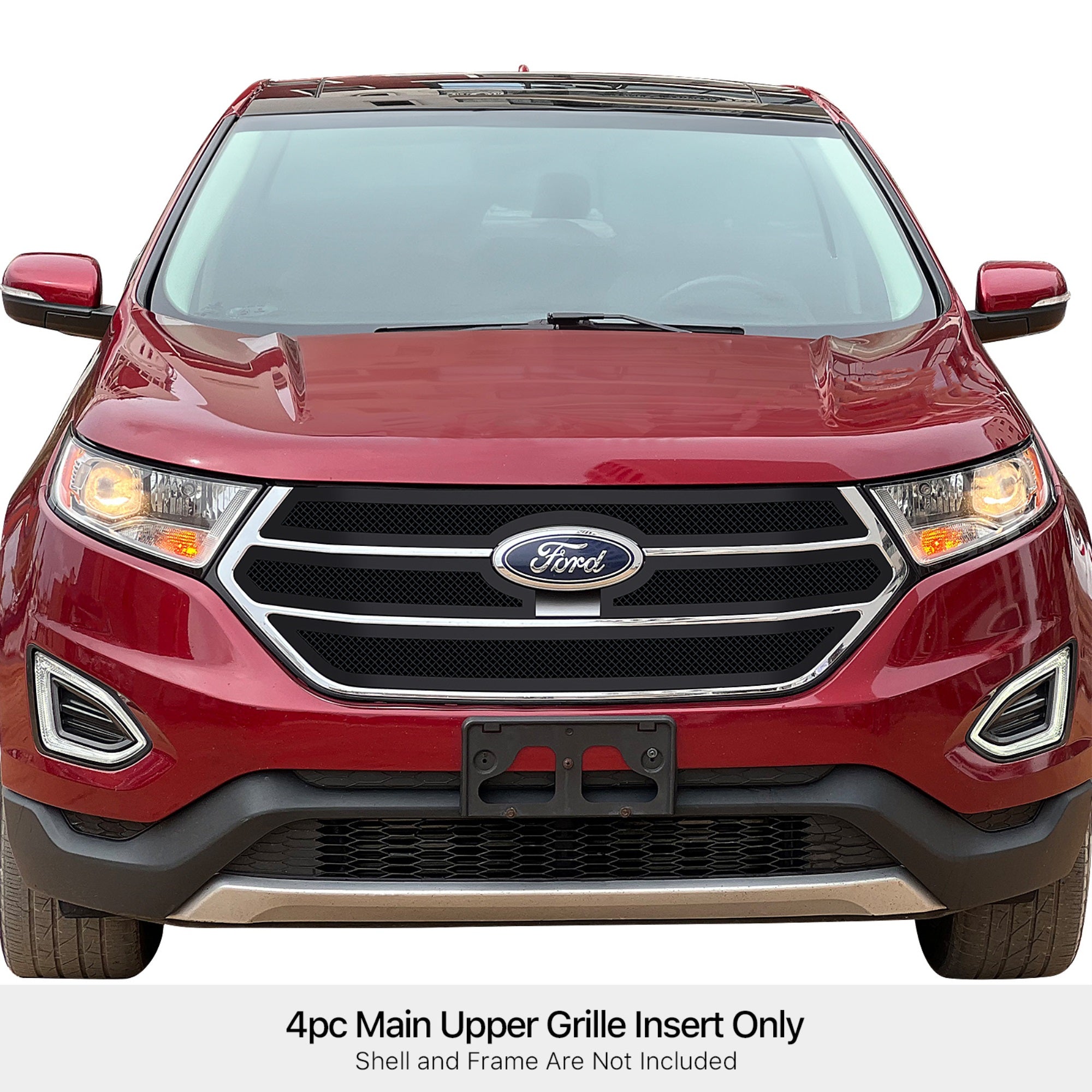 Stainless Steel Main Upper Black Wire Mesh Grille 2015-2018 Ford Edge