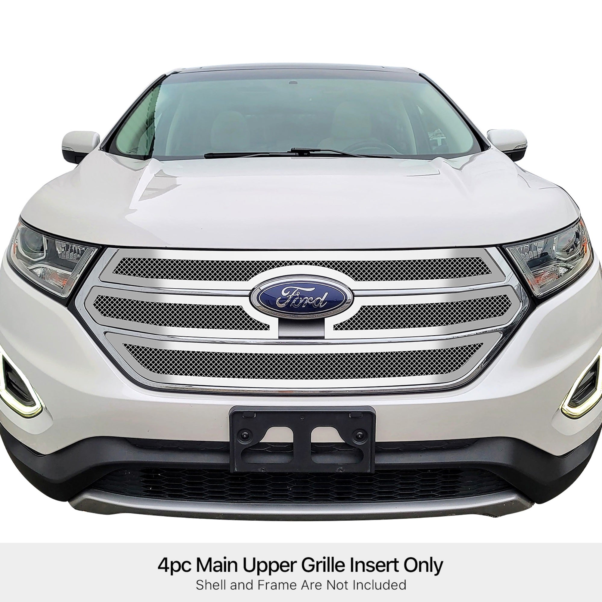 Stainless Steel Main Upper Mesh Grille 2015-2018 Ford Edge