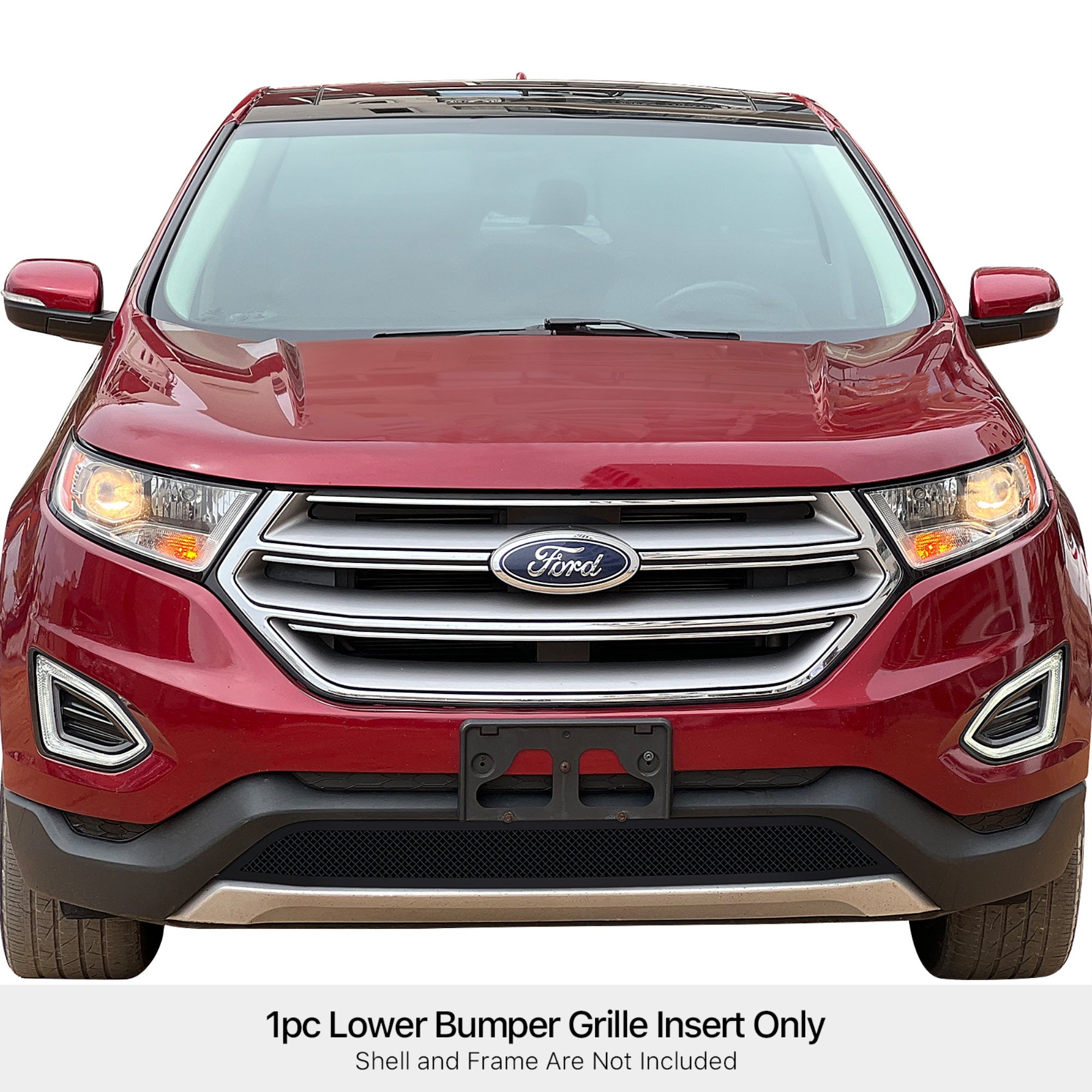 Stainless Steel Lower Bumper Black Wire Mesh Grille 2015-2018 Ford Edge Not For Sport