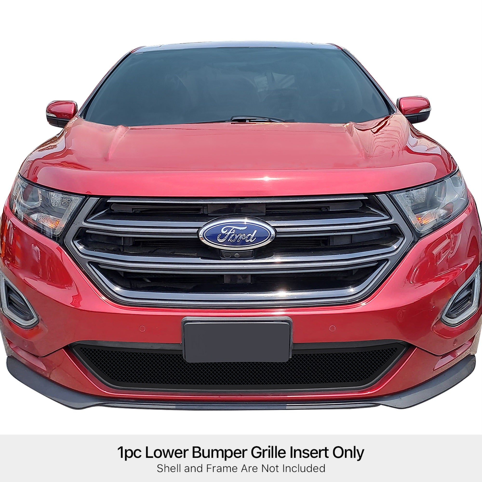 Stainless Steel Lower Bumper Black Wire Mesh Grille 2015-2018 Ford Edge Sport