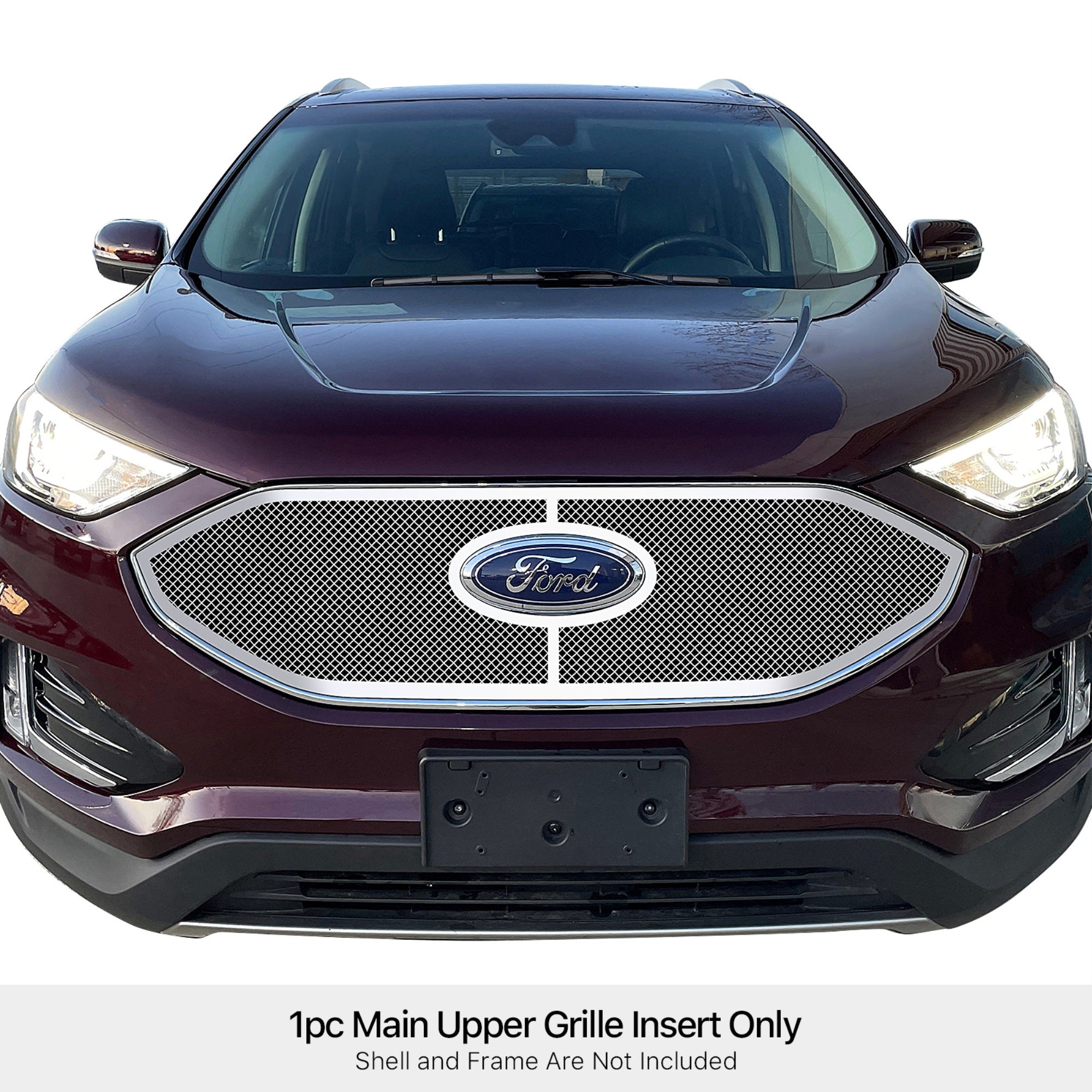 Stainless Steel Main Upper Mesh Grille 2019-2022 Ford Edge Not For ST&ST-Line/2023-2024 Ford Edge Titanium