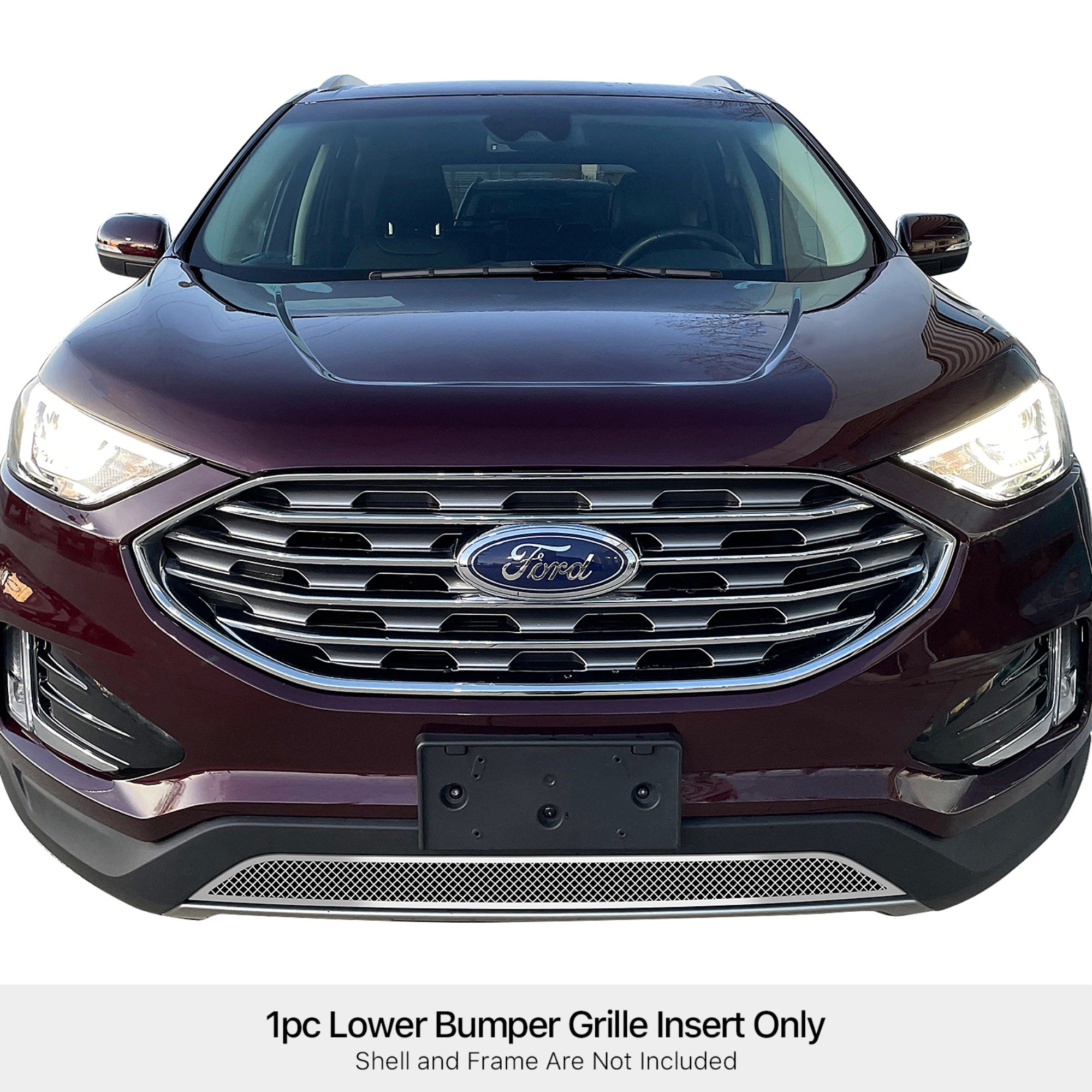 Stainless Steel Lower Bumper Mesh Grille 2019-2022 Ford Edge Not For ST&ST-Line Without Sensor/2023-2024 Ford Edge Titanium Without Sensor