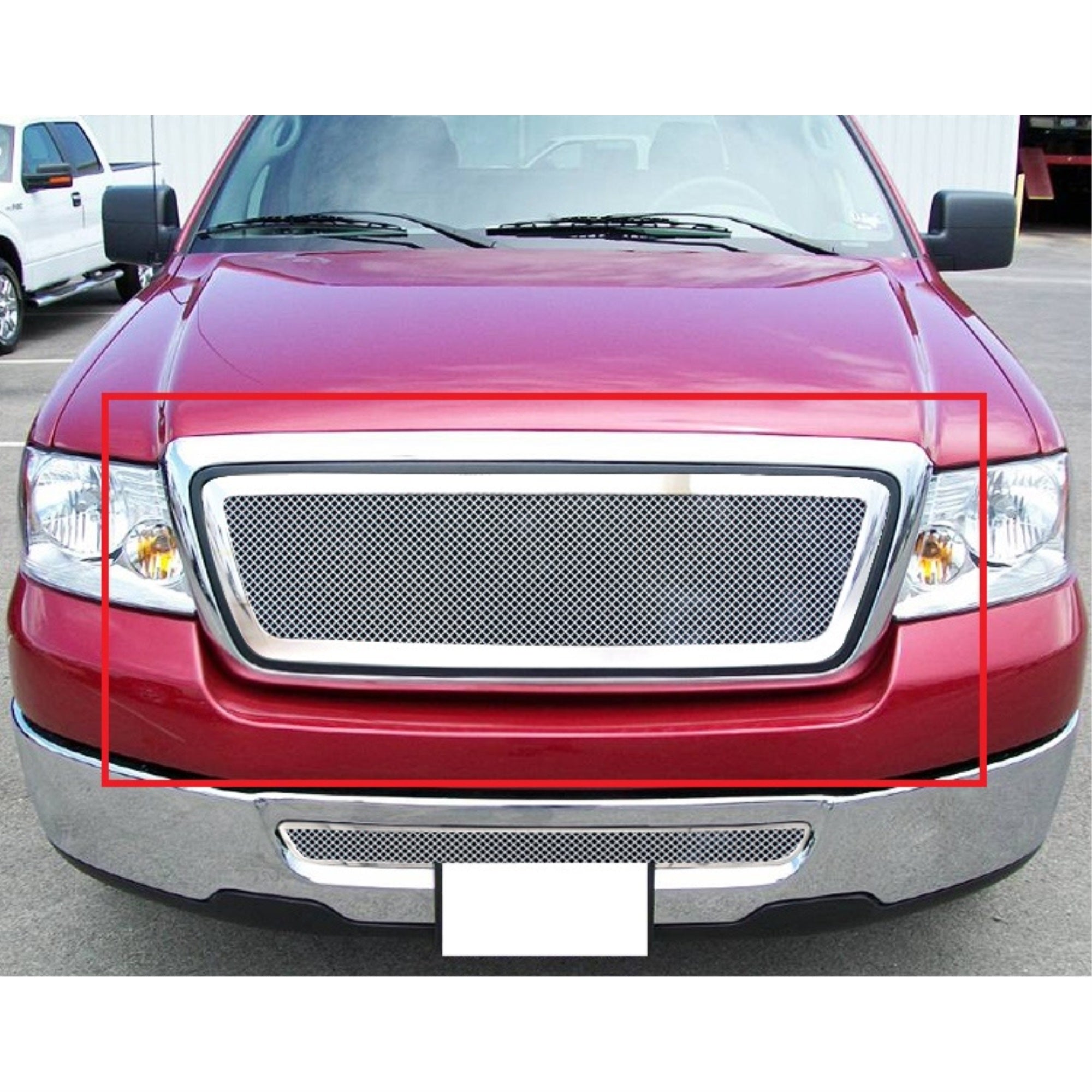 2004-2008 Ford F-150 (Not For Fx2 Model) Stainless Steel Polished Finish 1.8 Mm Wire Mesh Mesh Grille